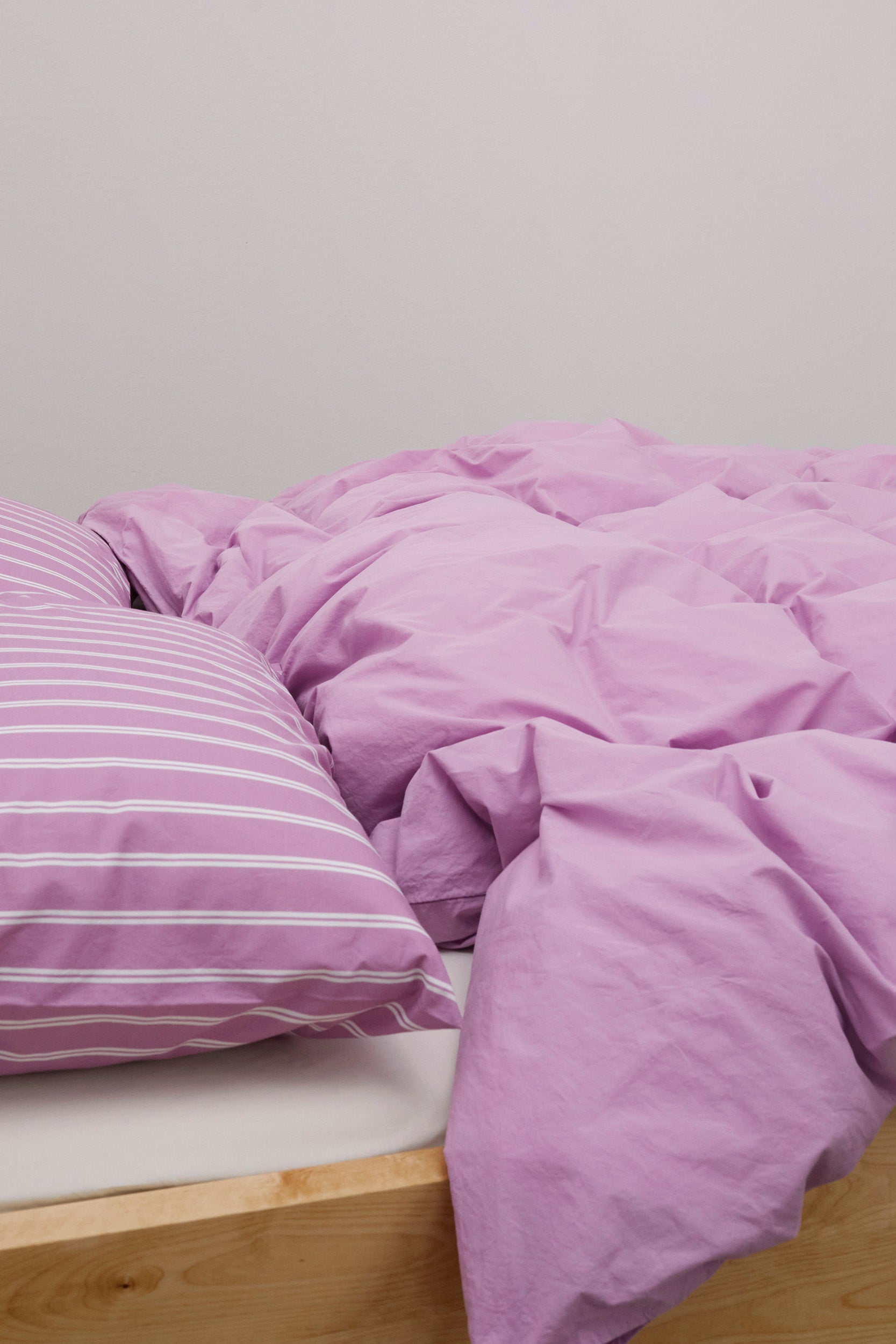 Percale Double Duvet Cover Mallow Pink