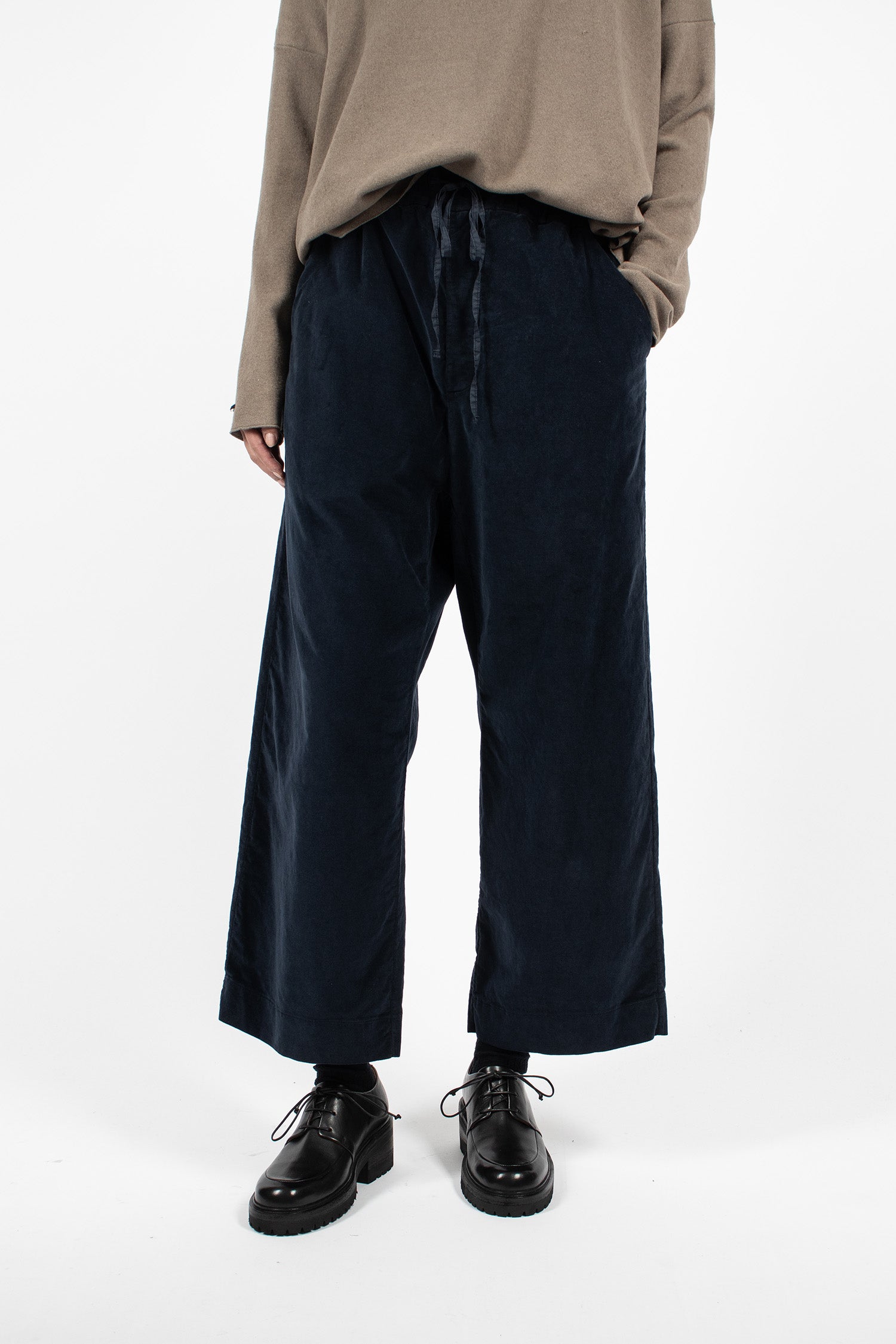 23273 Wide&Long Trousers V Navy