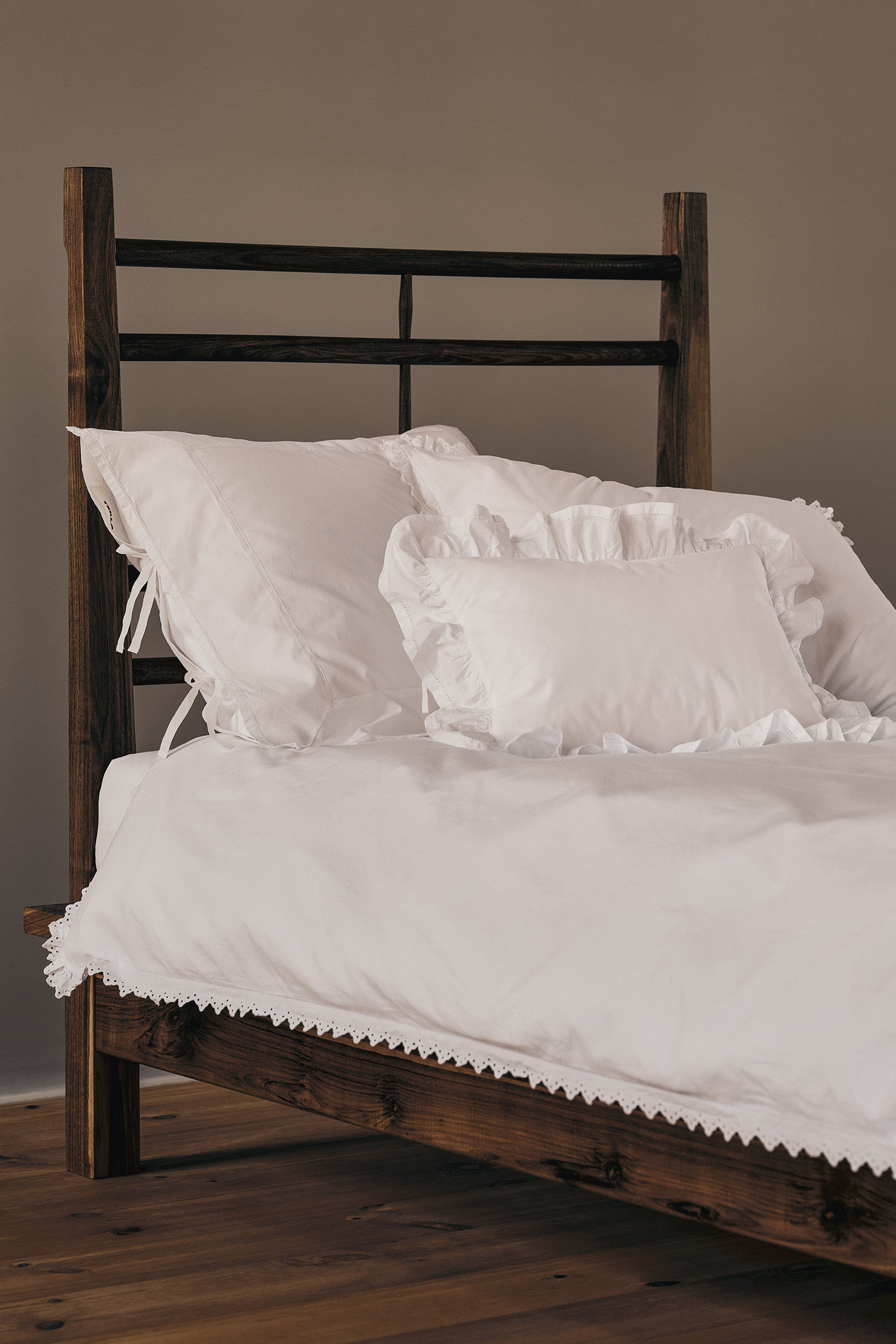 Broderie Anglaise Anaïs Double Duvet Cover Broken White