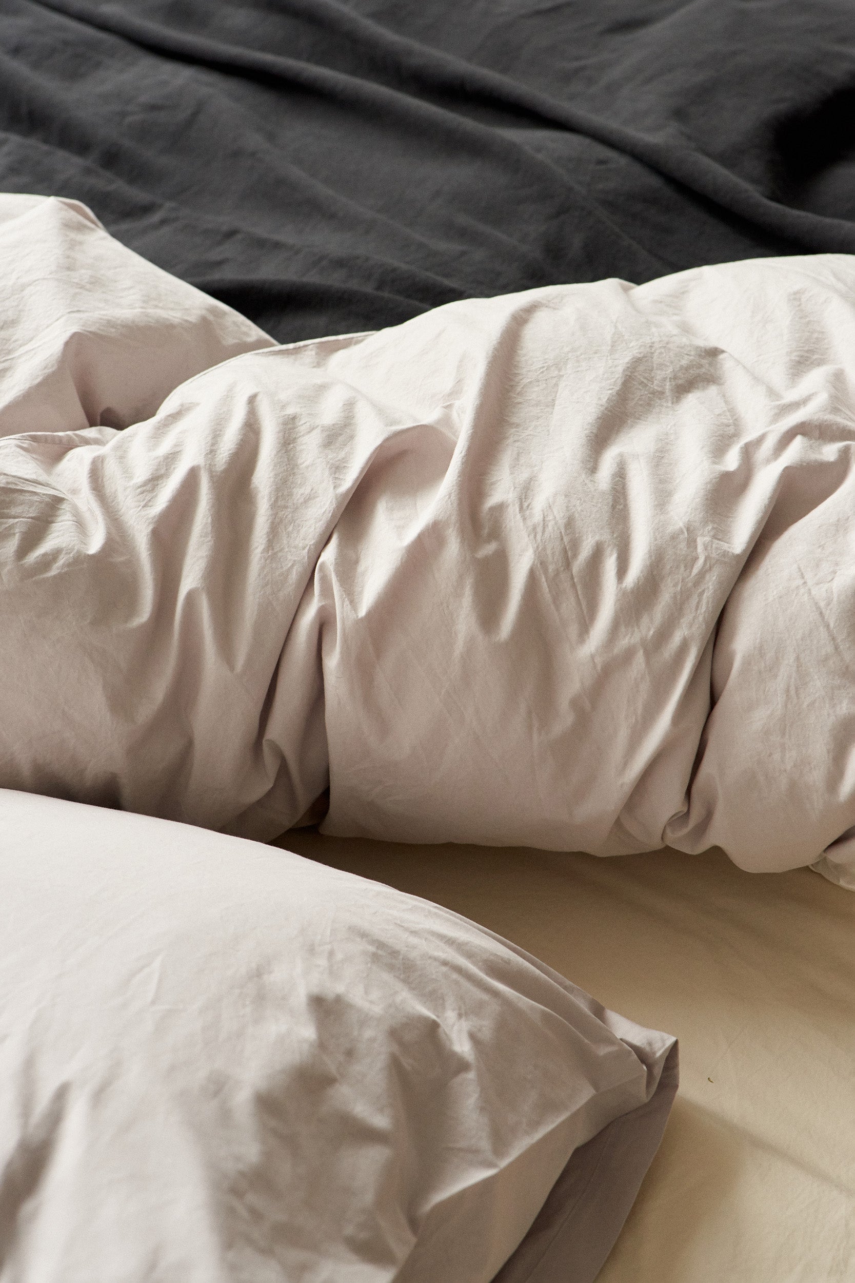 Percale King Duvet Soft Grey