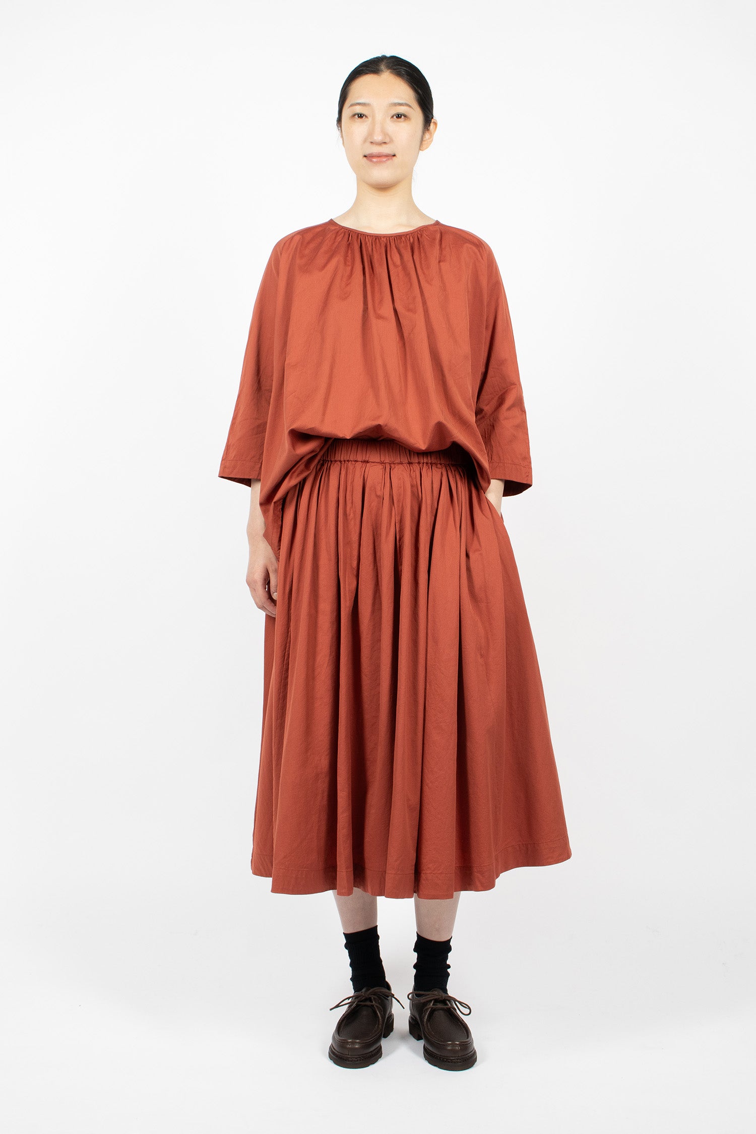 BB Pleat Skirt Brick