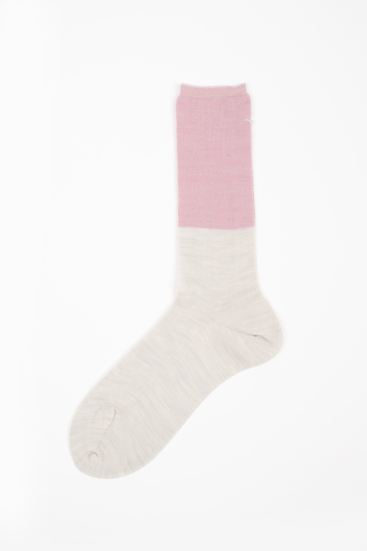 ANP-92O Tone Rib Socks White