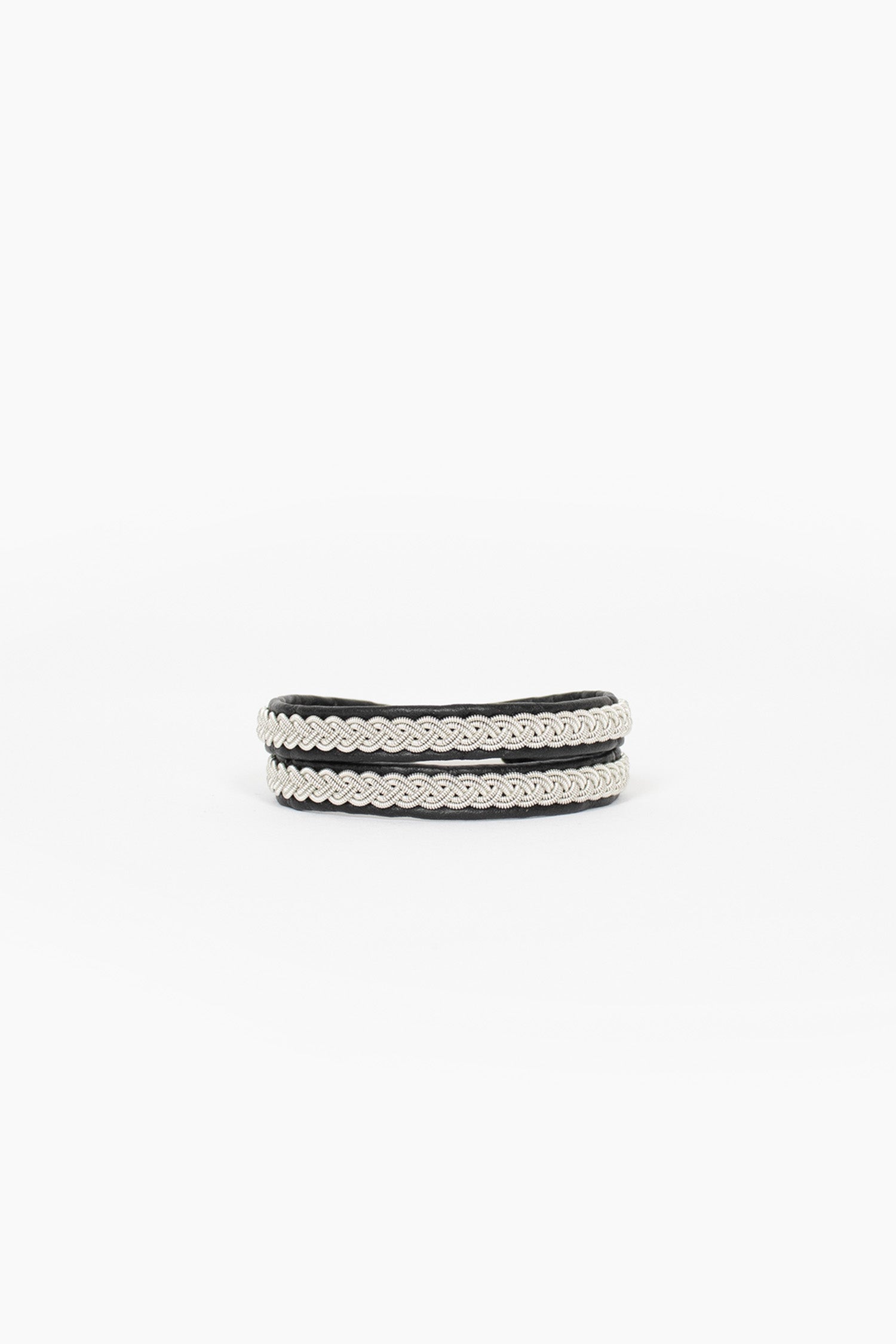Black Hide A Double Wrap Bracelet 2