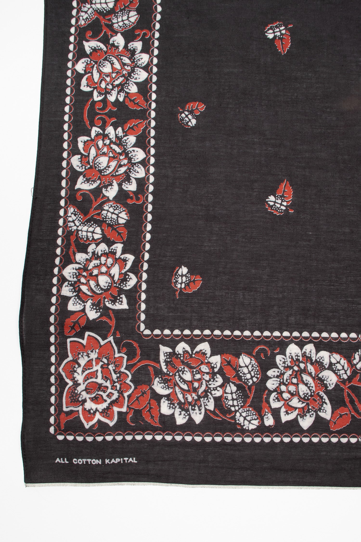 Rockwell Flower Bandana Black