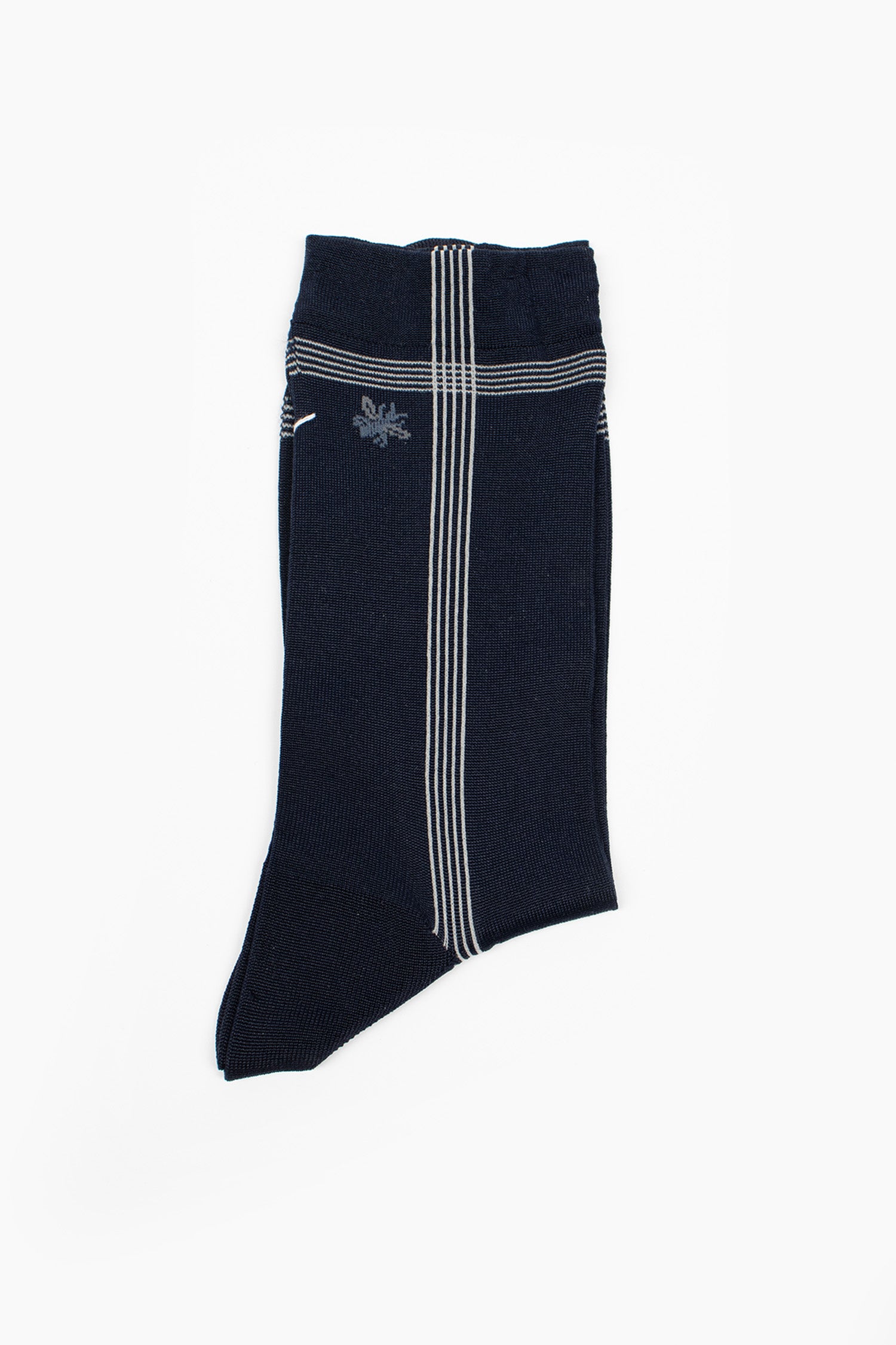 KT-142MS Side Line Silk Sock Navy