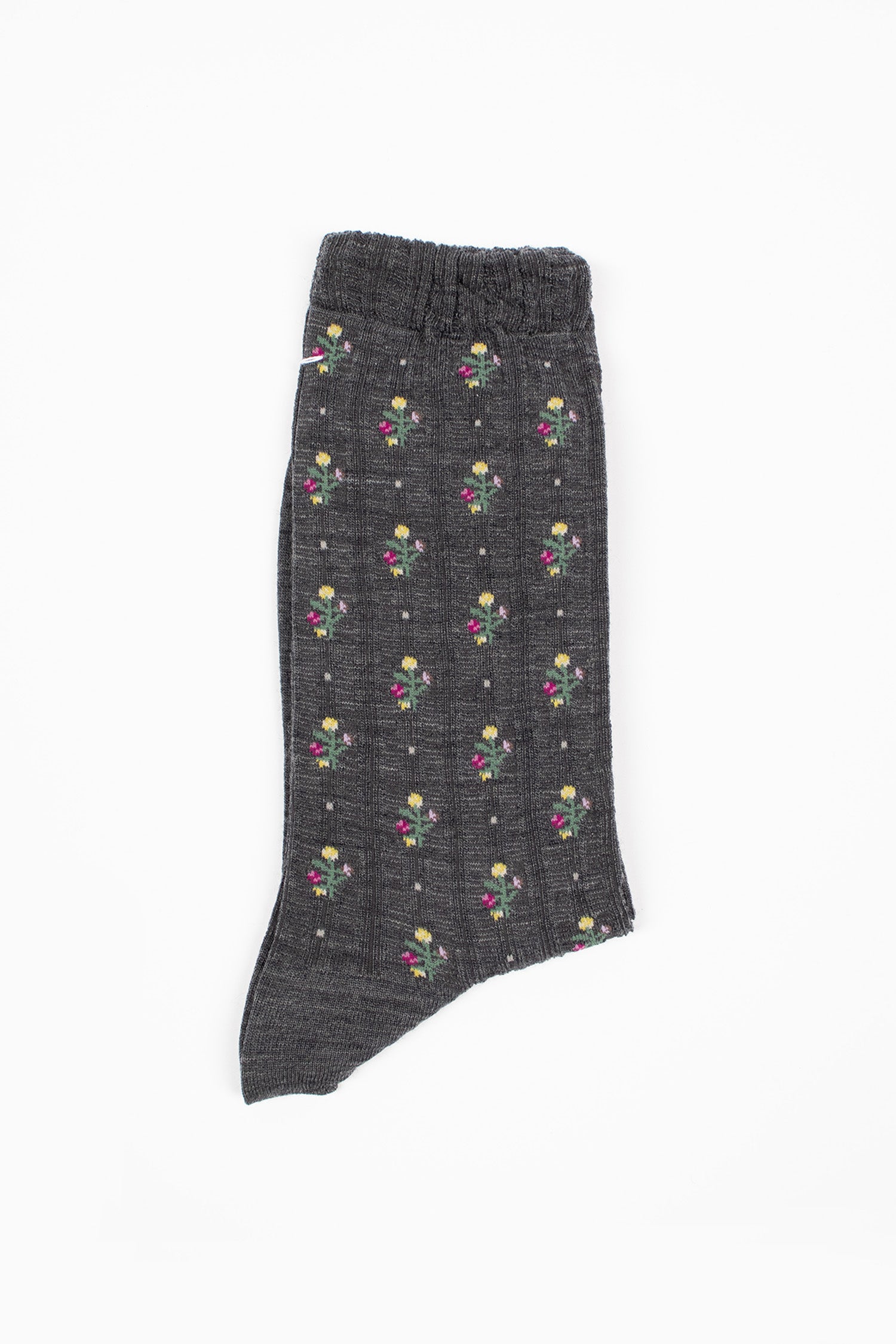 KT-176S Flower Stripe Socks Mix Grey