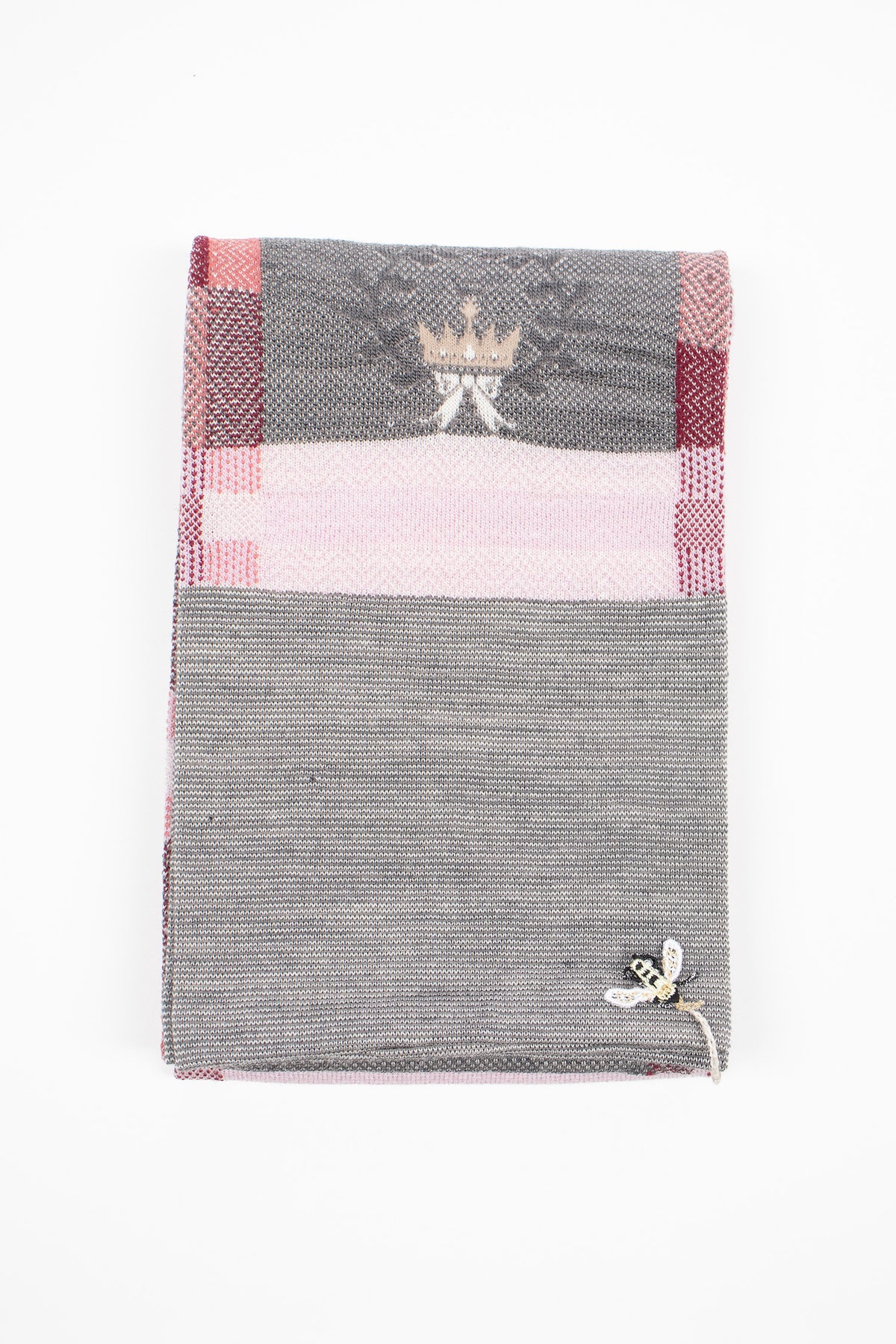 M46-824 Darning Check Muffler Grey