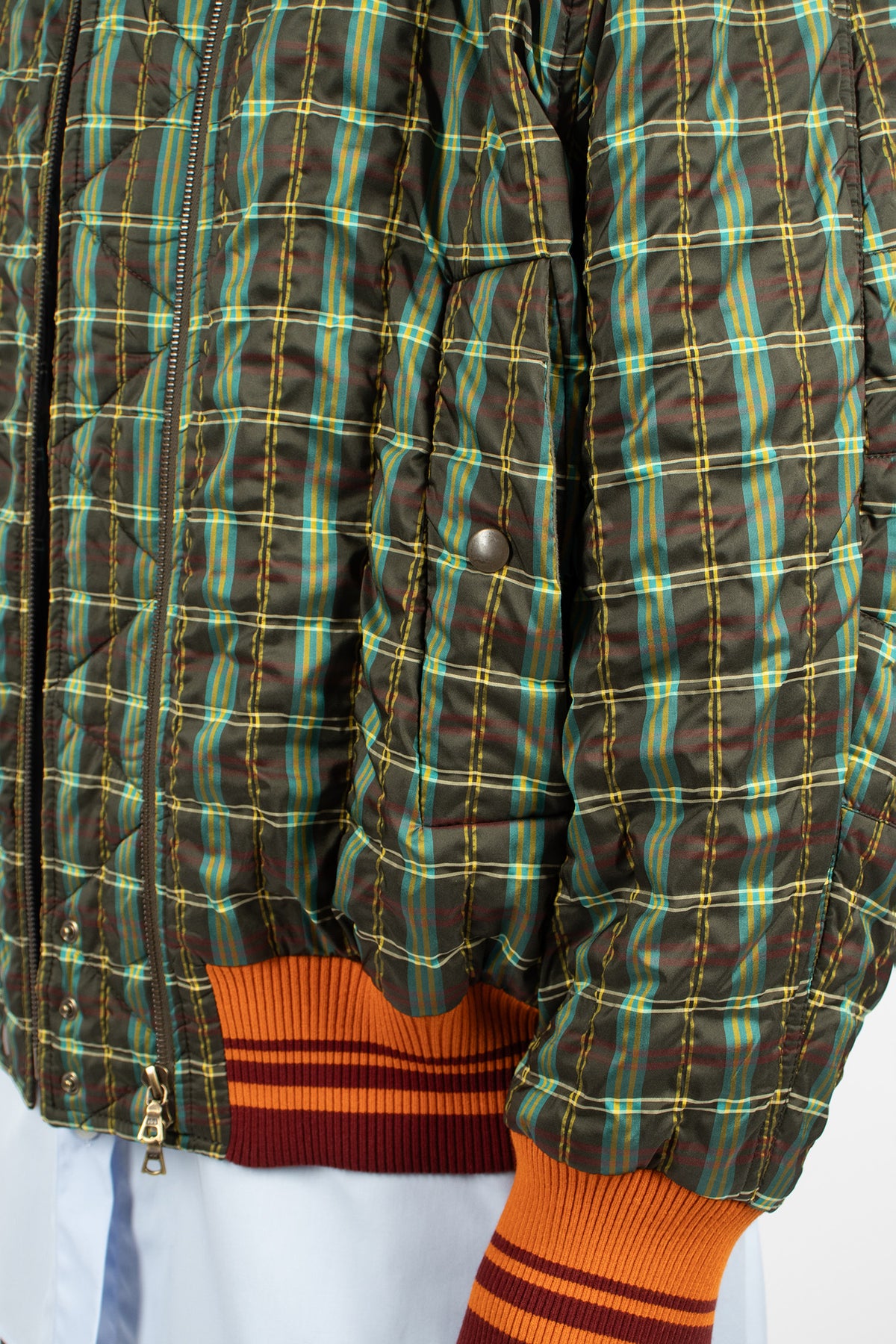 Padded Check Bomber Khaki
