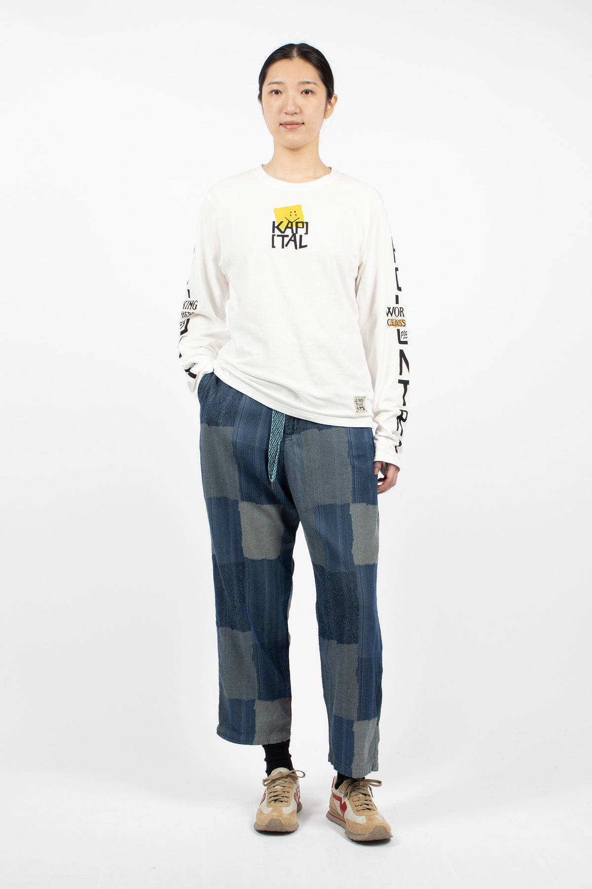Jersey Peckish Kap L/S T-Shirt White/Yellow
