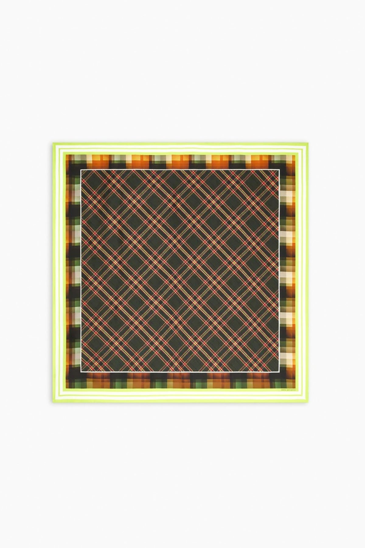 Silk Square Scarf Neon Yellow