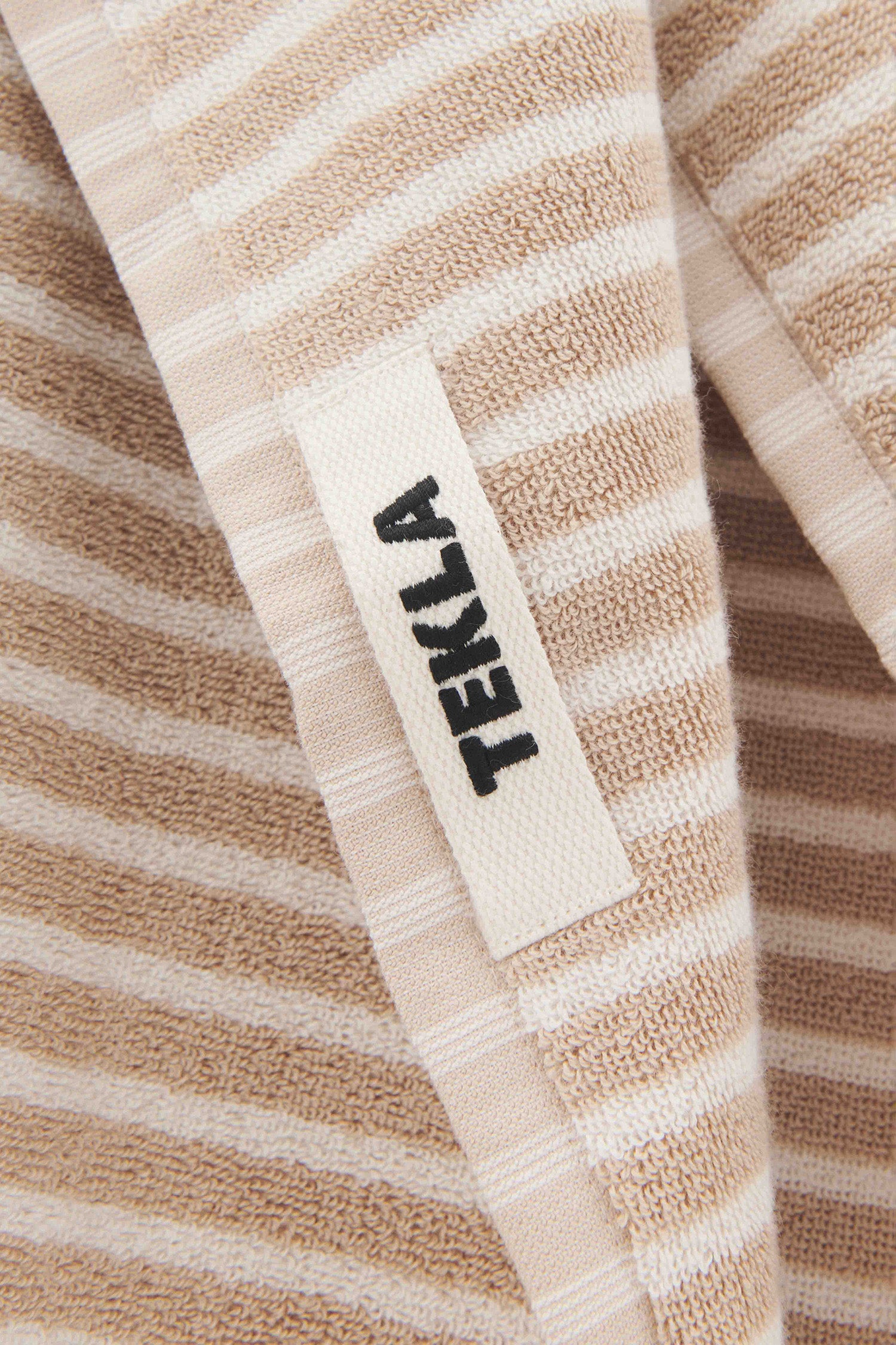 Terry Washcloth Ivory Stripe