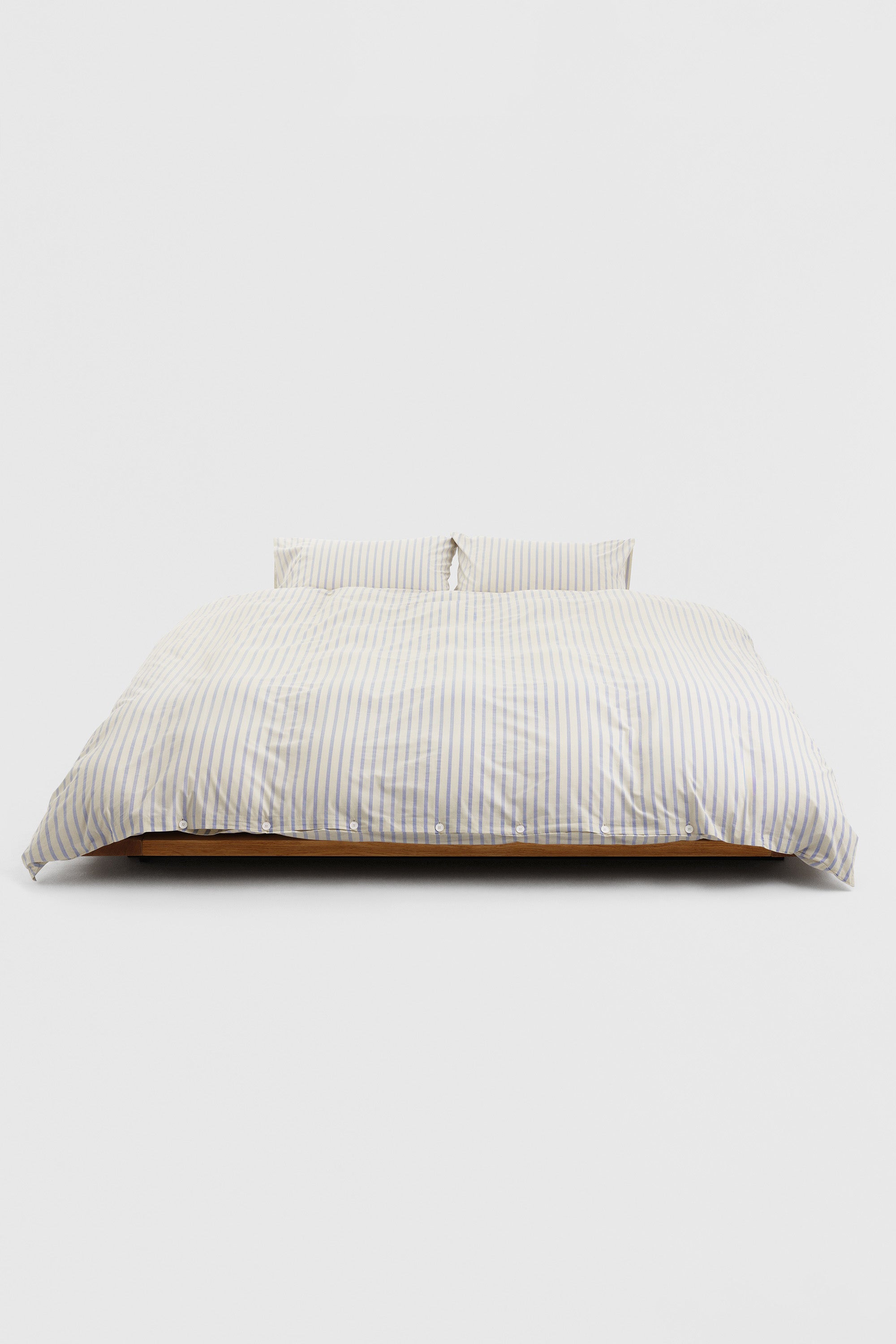 Percale King Duvet Cover Needle Stripes