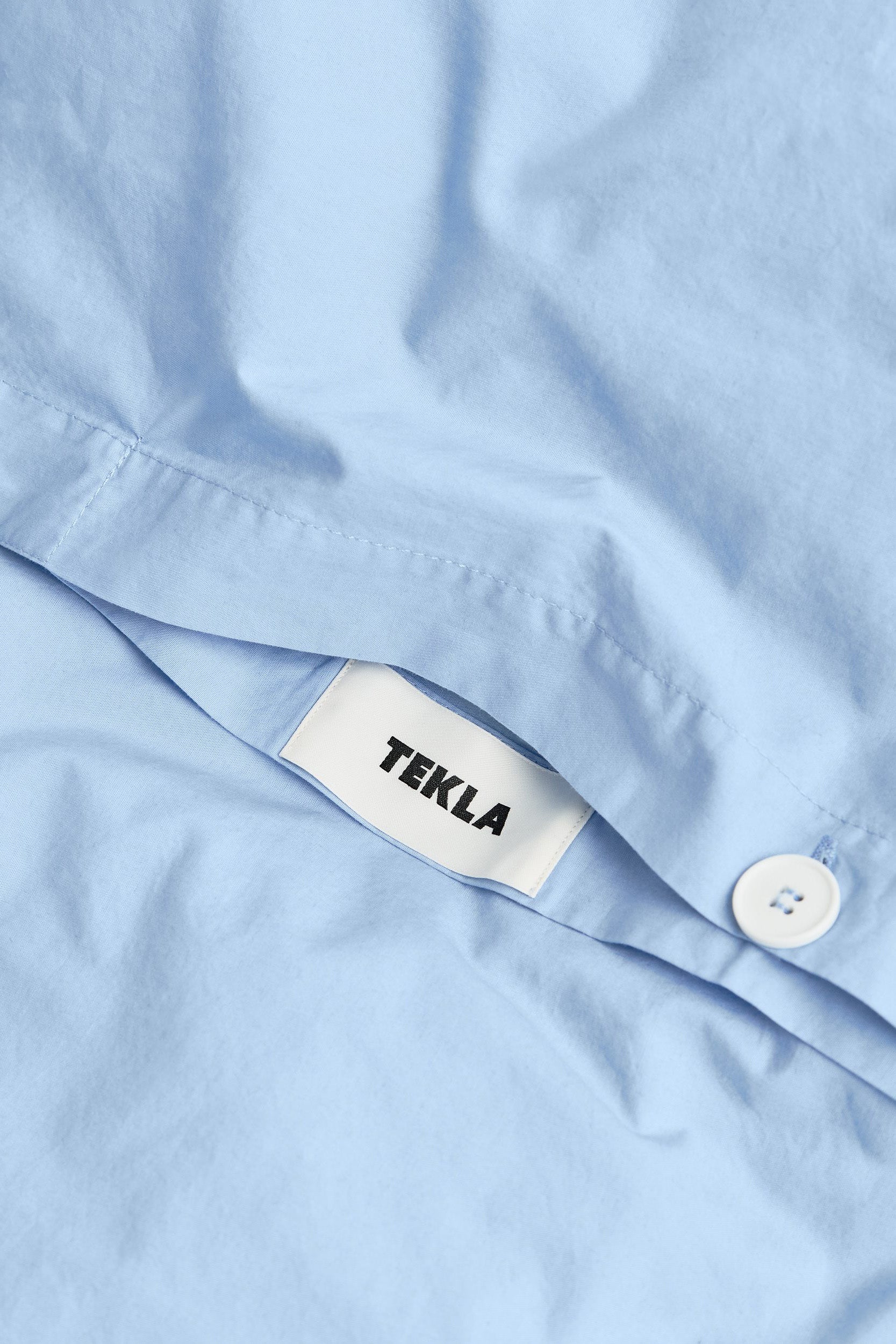 Percale King Duvet Cover Island Blue