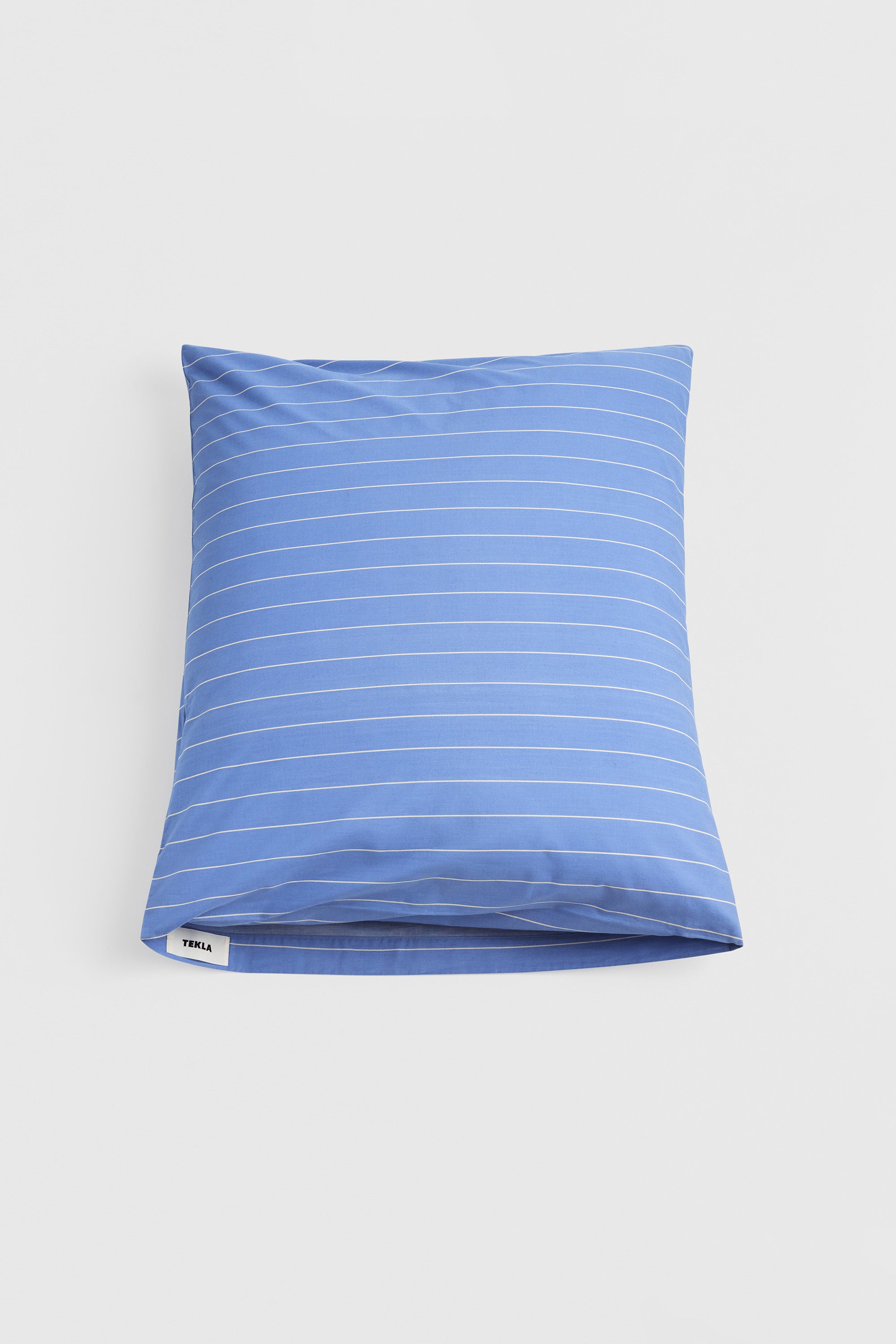 Percale Pillowcase Clear Blue Stripes