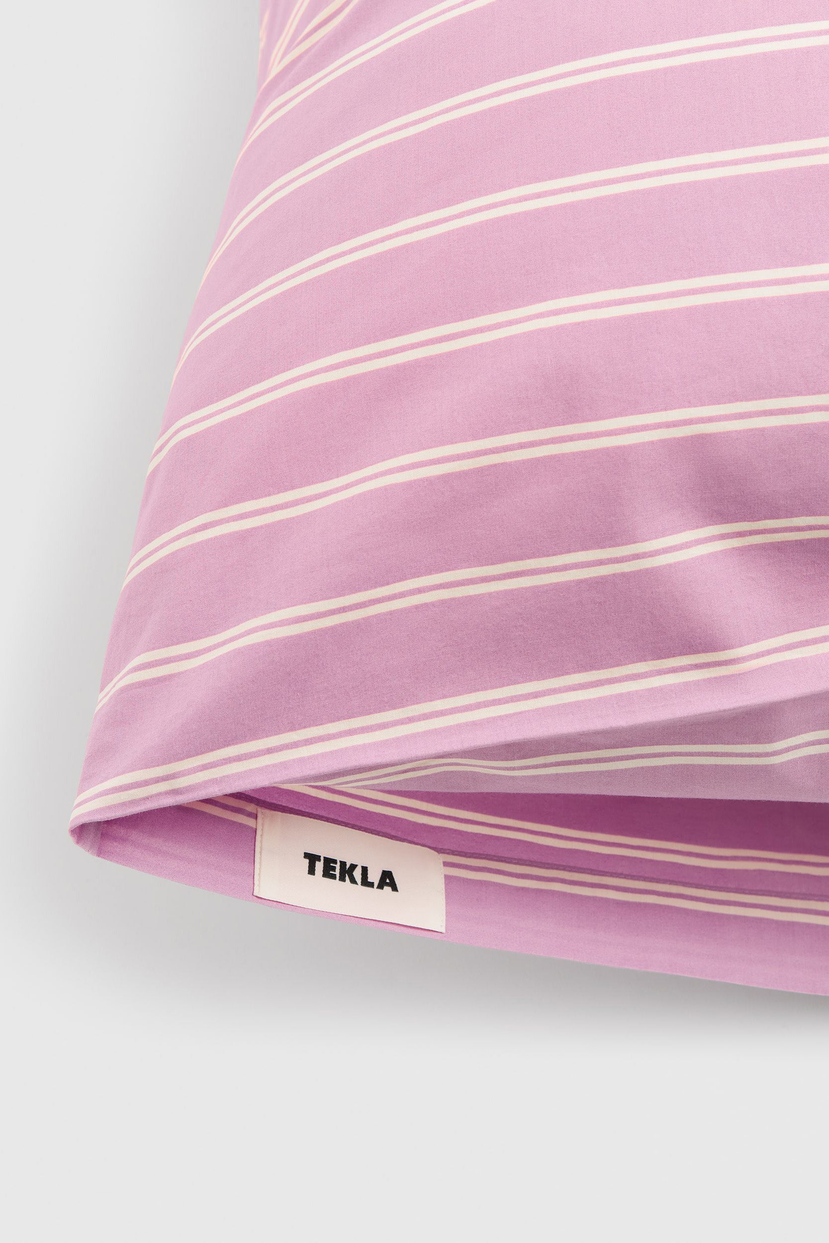 Percale Pillowcase Mallow Pink Stripes