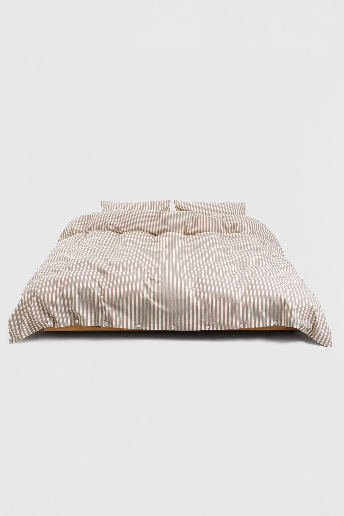 Percale Double Duvet Cover Clay Stripes
