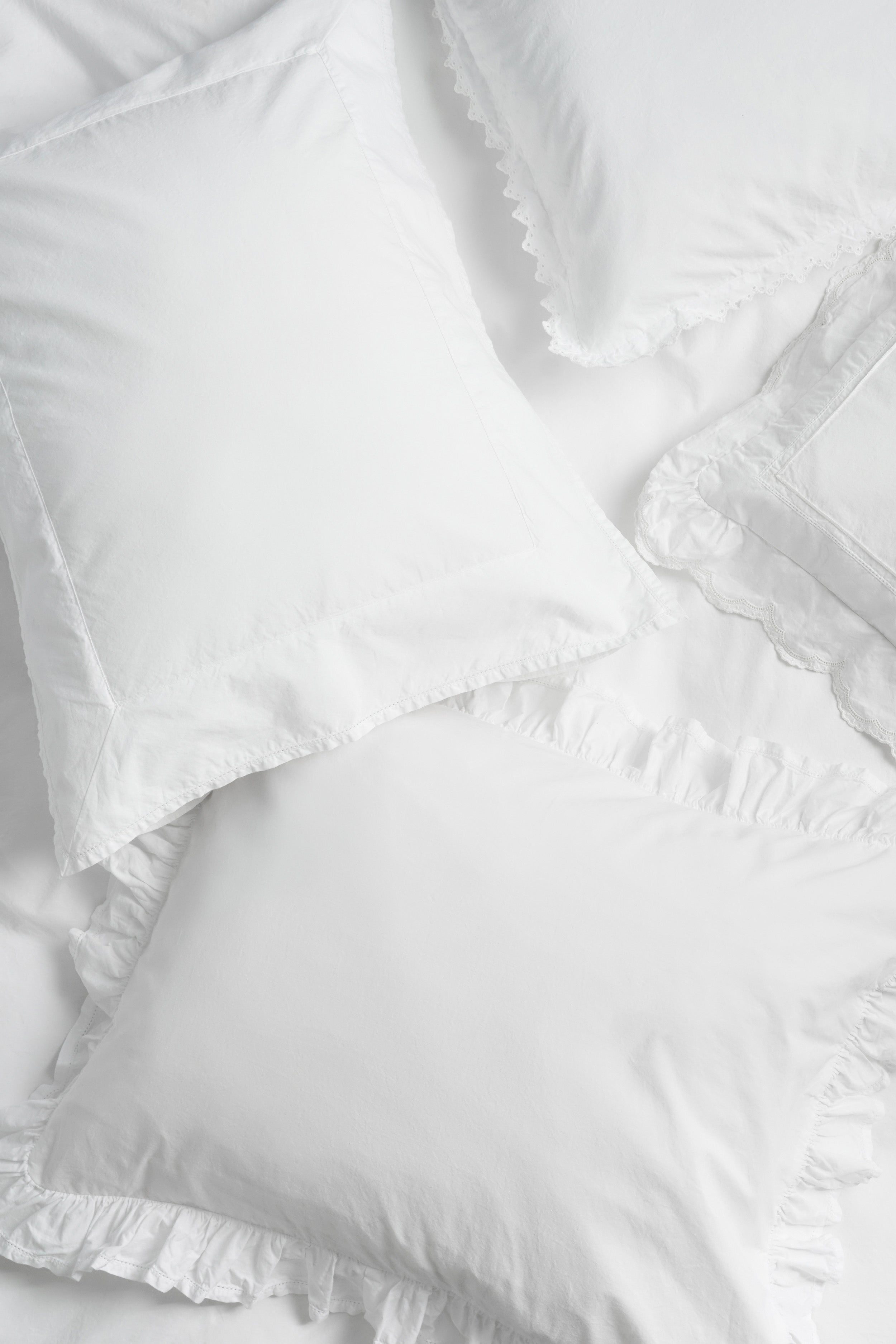 Broderie Anglaise Odette Pillowcase Broken White