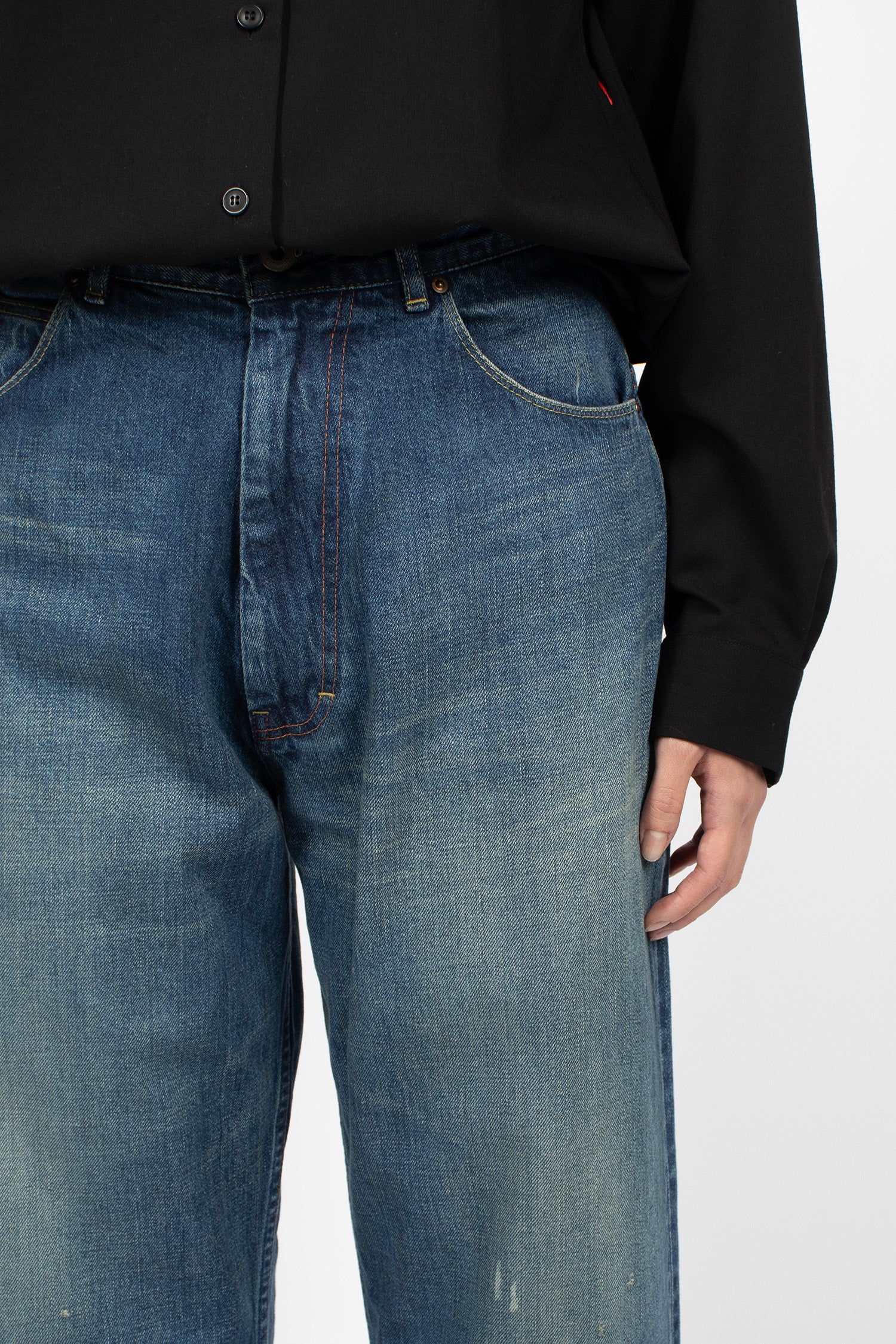 WP12 Selvedge Ranch Jean Dark Wash