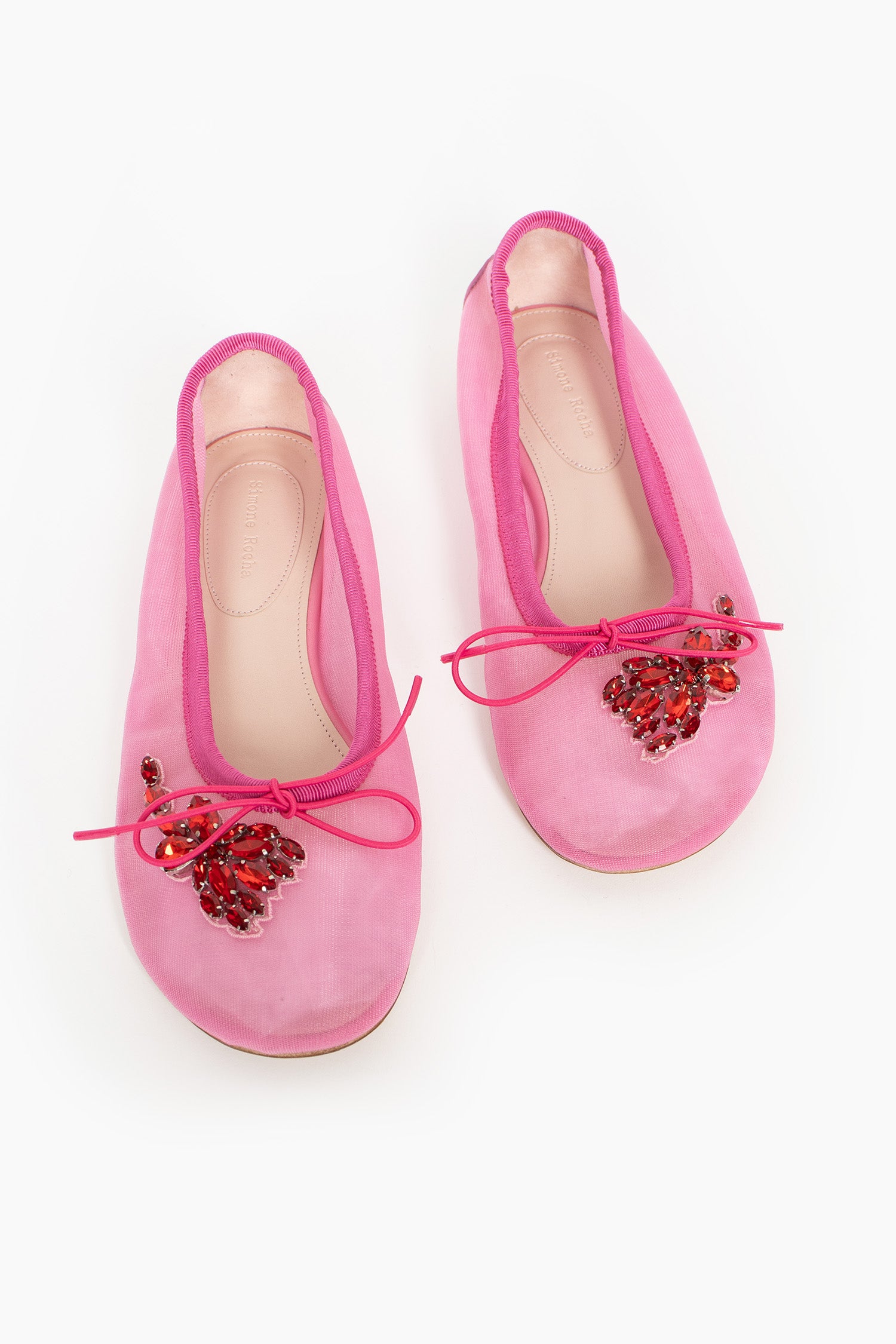 Mesh Embroidery Ballerina Pink