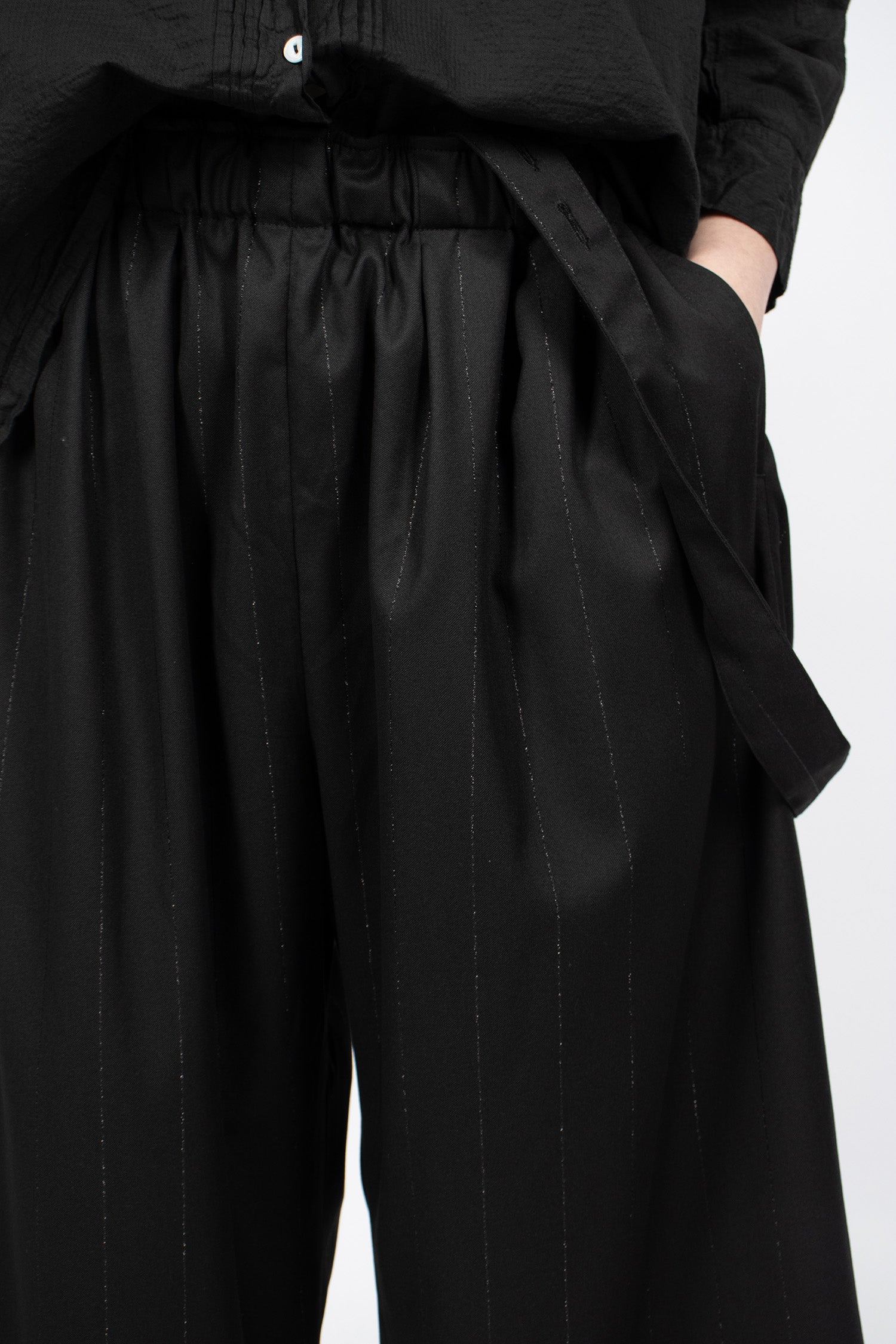 Balloon Pants Black/Lurex Stripe