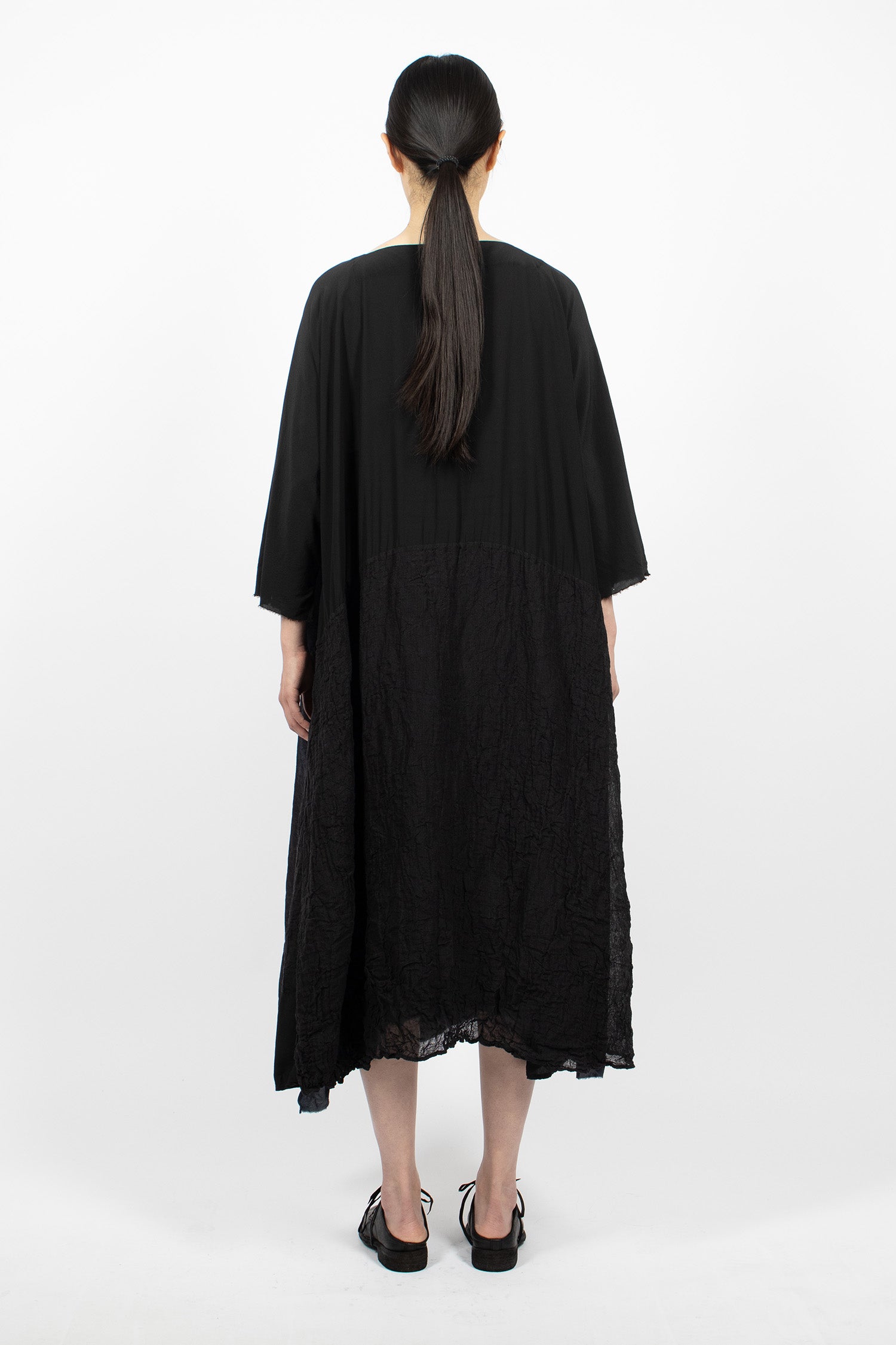 4 Sheets Patchwork Dress Navy Blue