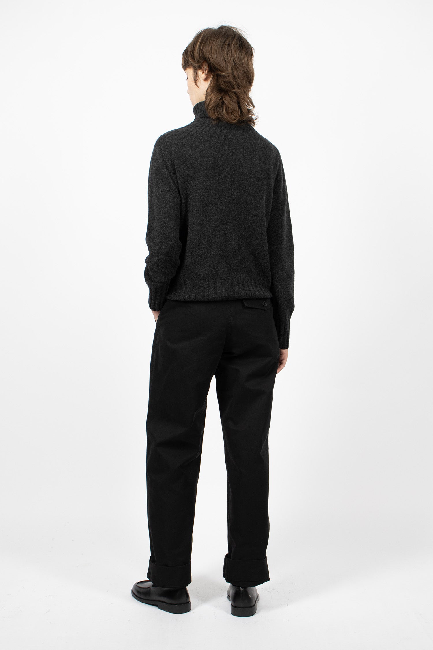 Slant Pocket Trousers Black