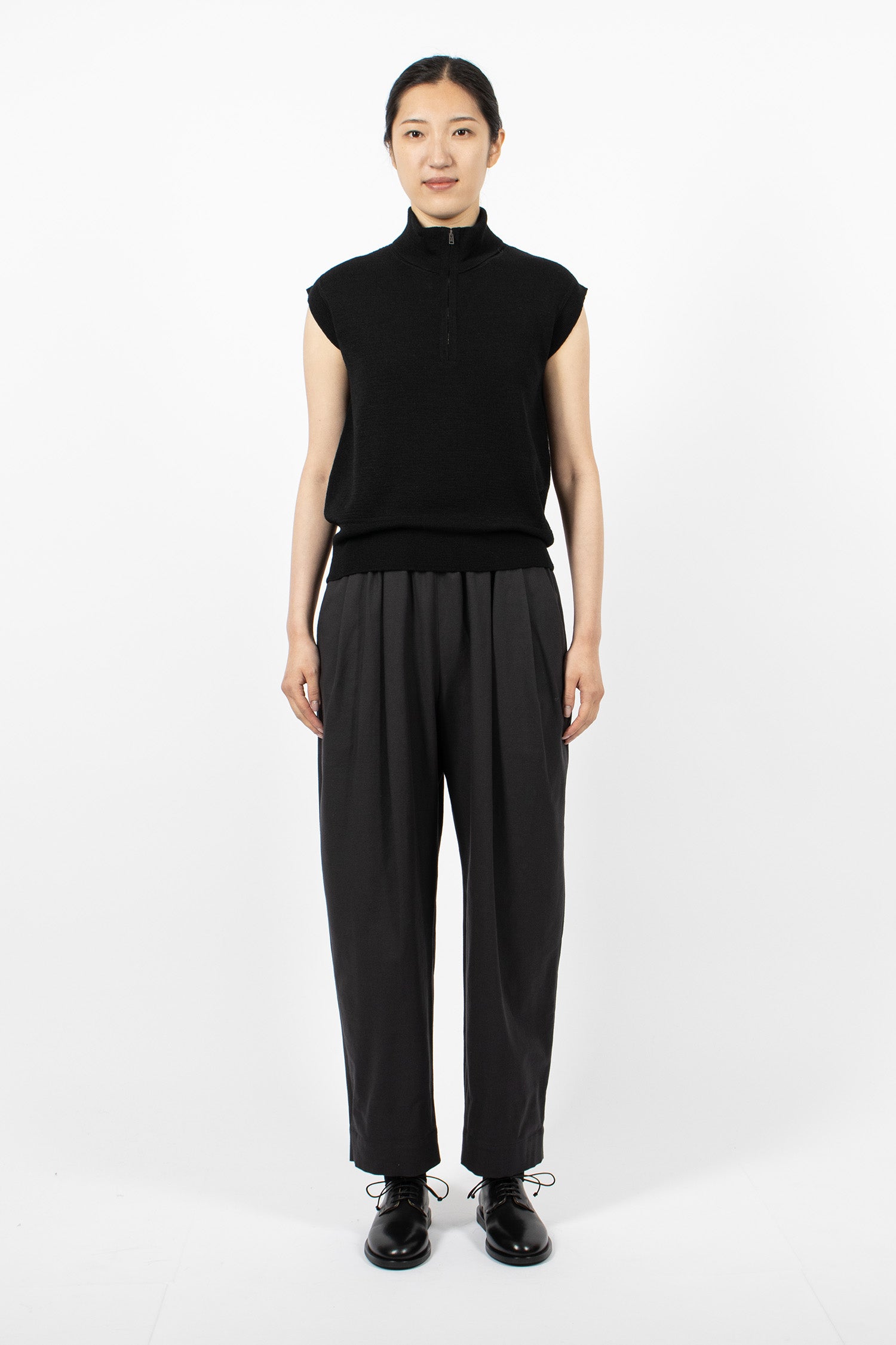 Half Zip Slipover Black