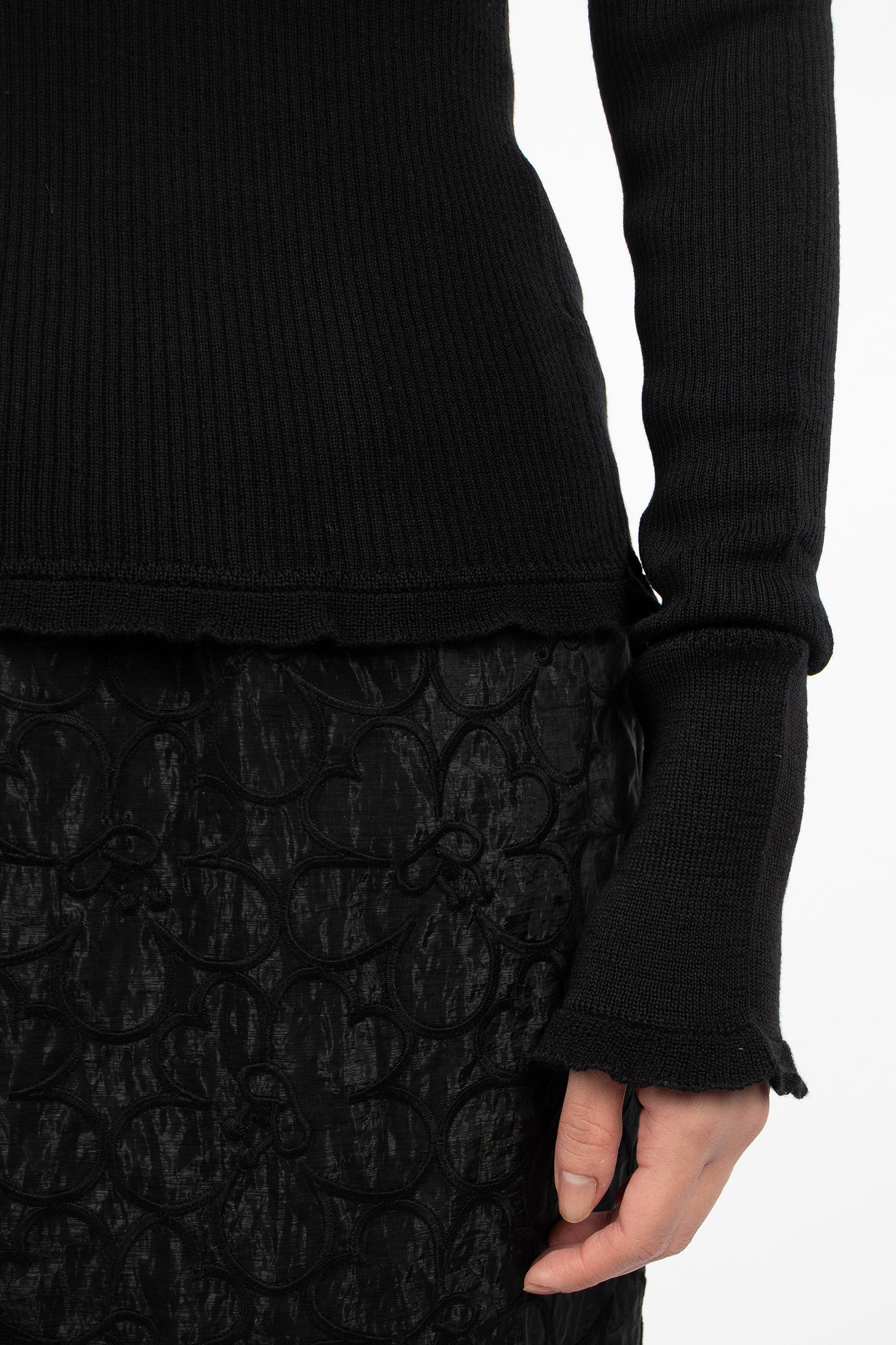 Belma Knit Hoodie Black