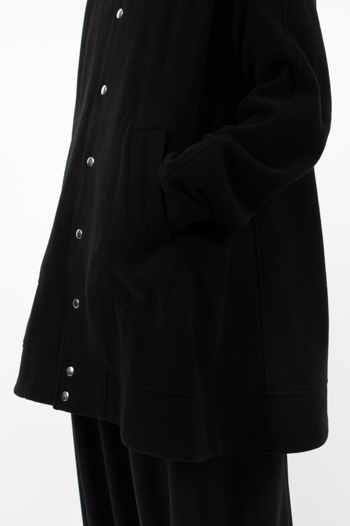 Elongated Bomber Jacket Black