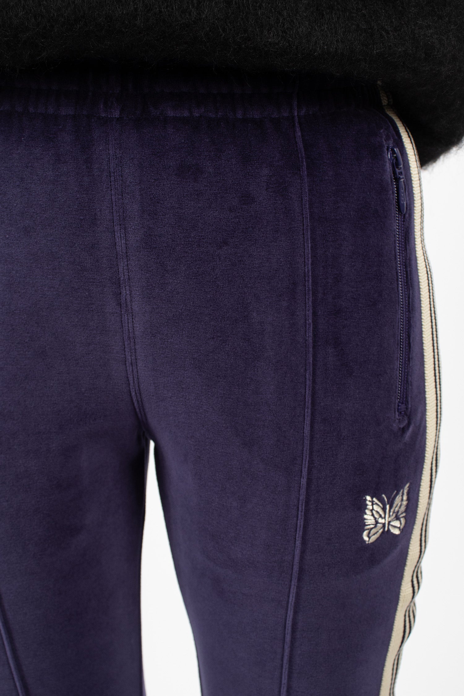 Boot-Cut Track Pant Navy Velour