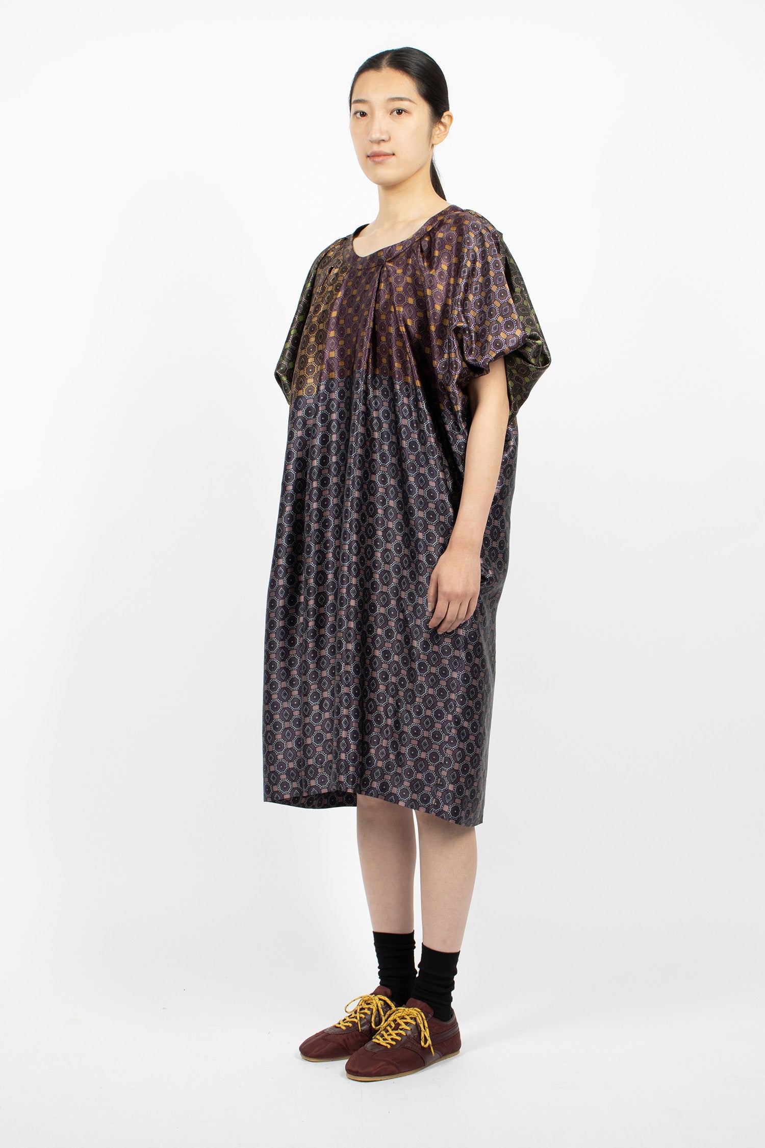 Silk Pussy-Bow Dress Dessin C