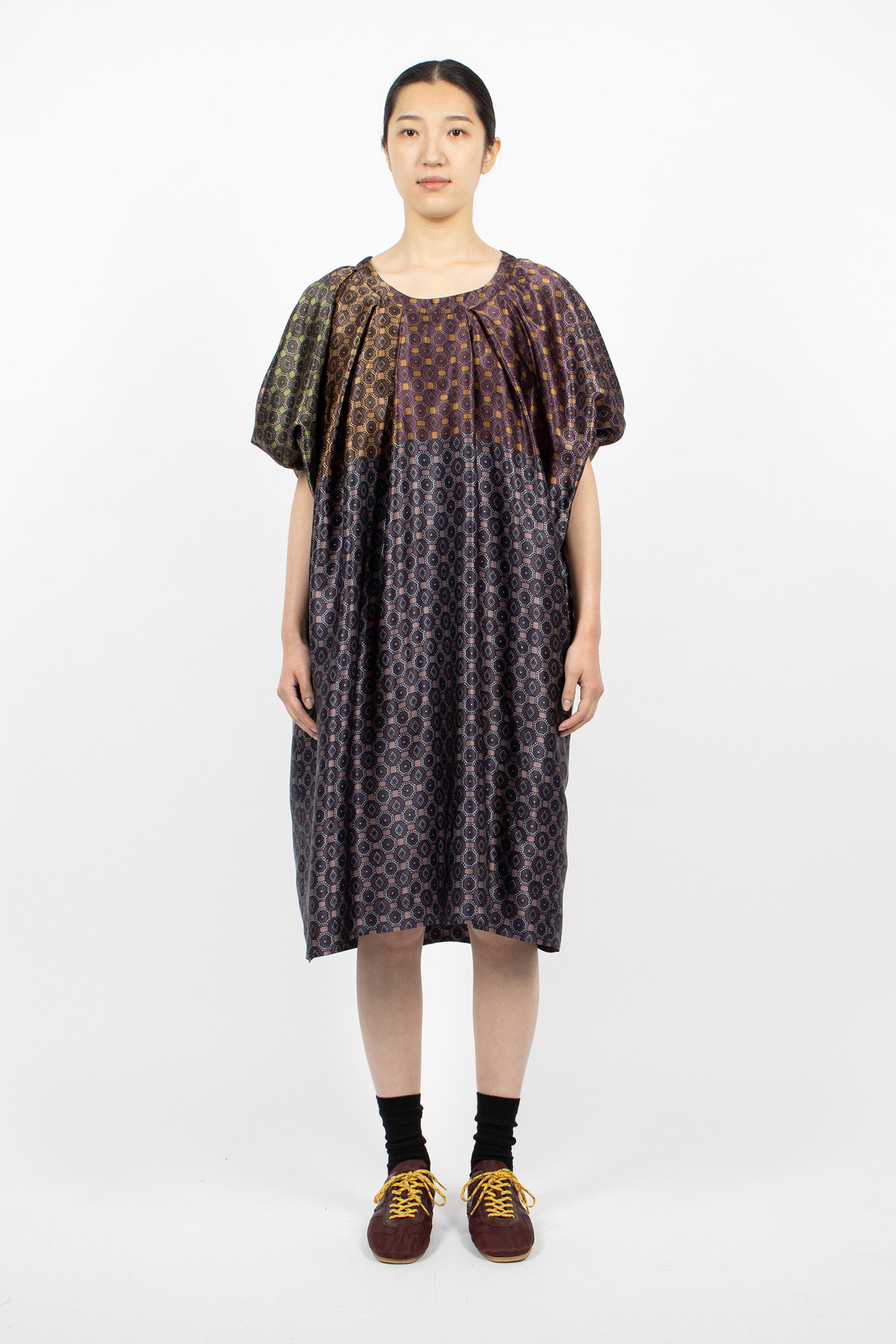 Silk Pussy-Bow Dress Dessin C