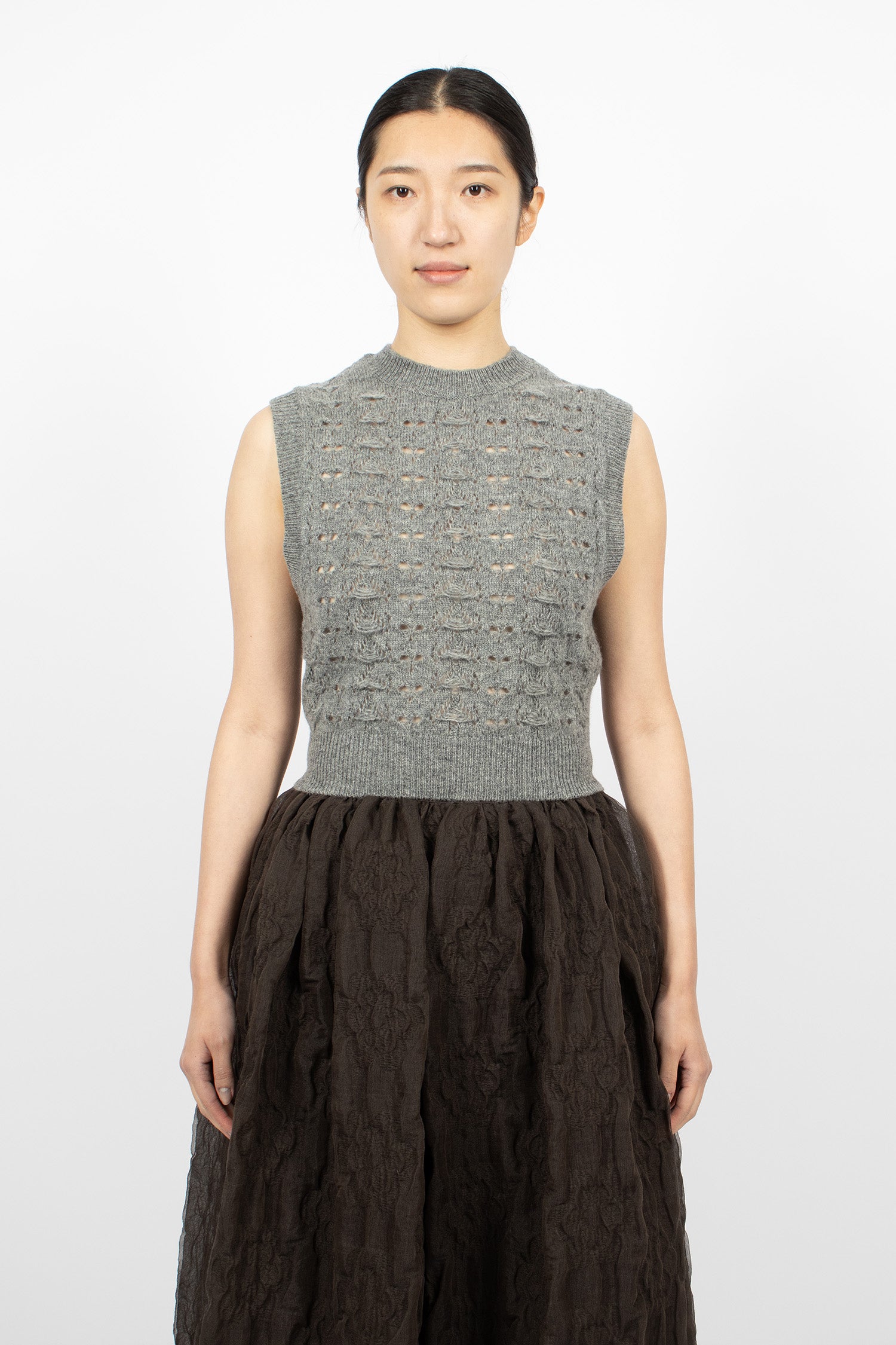 Brisa Knit Vest Light Grey
