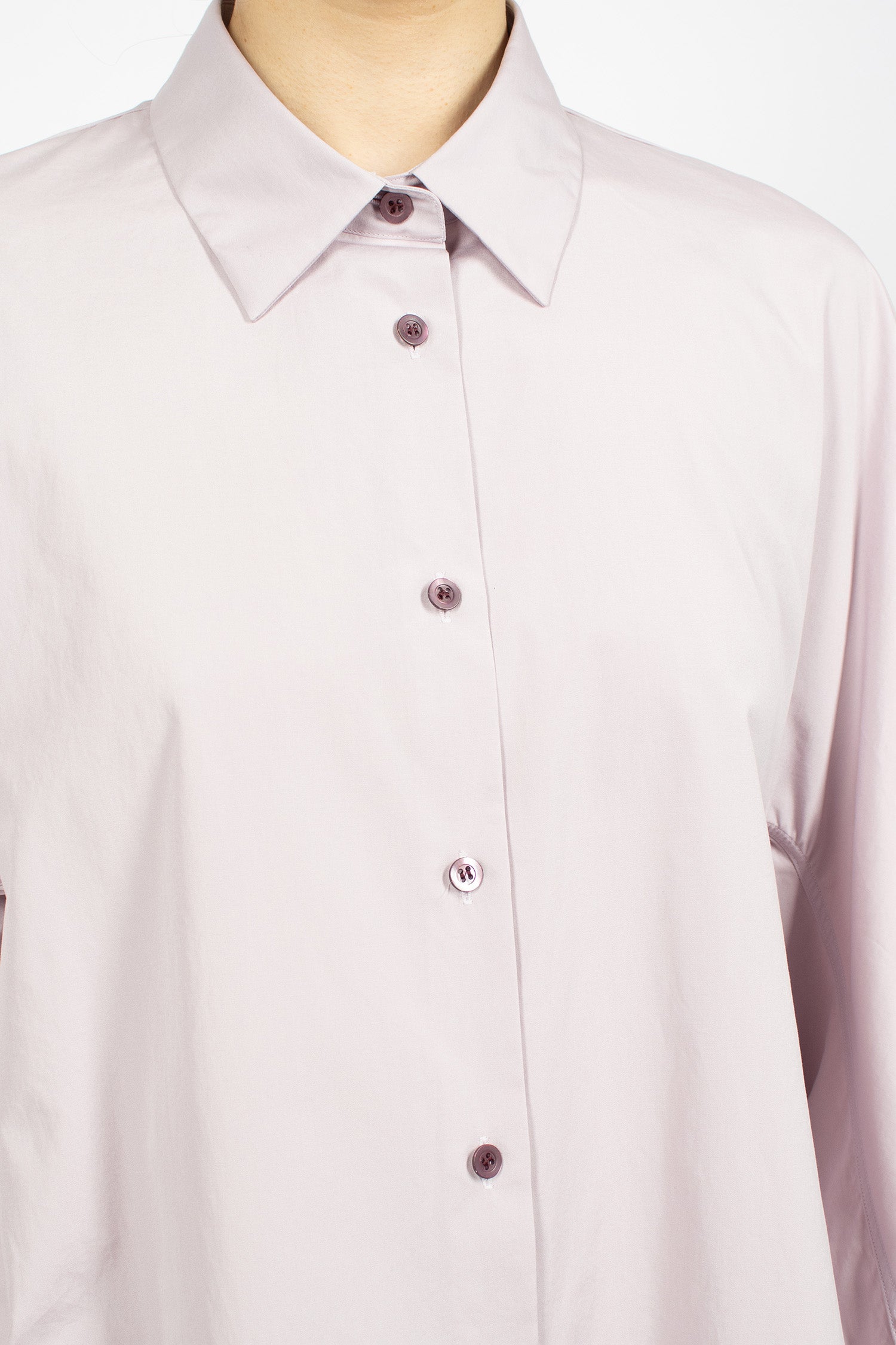 Lace Cocoon Shirt Lilac