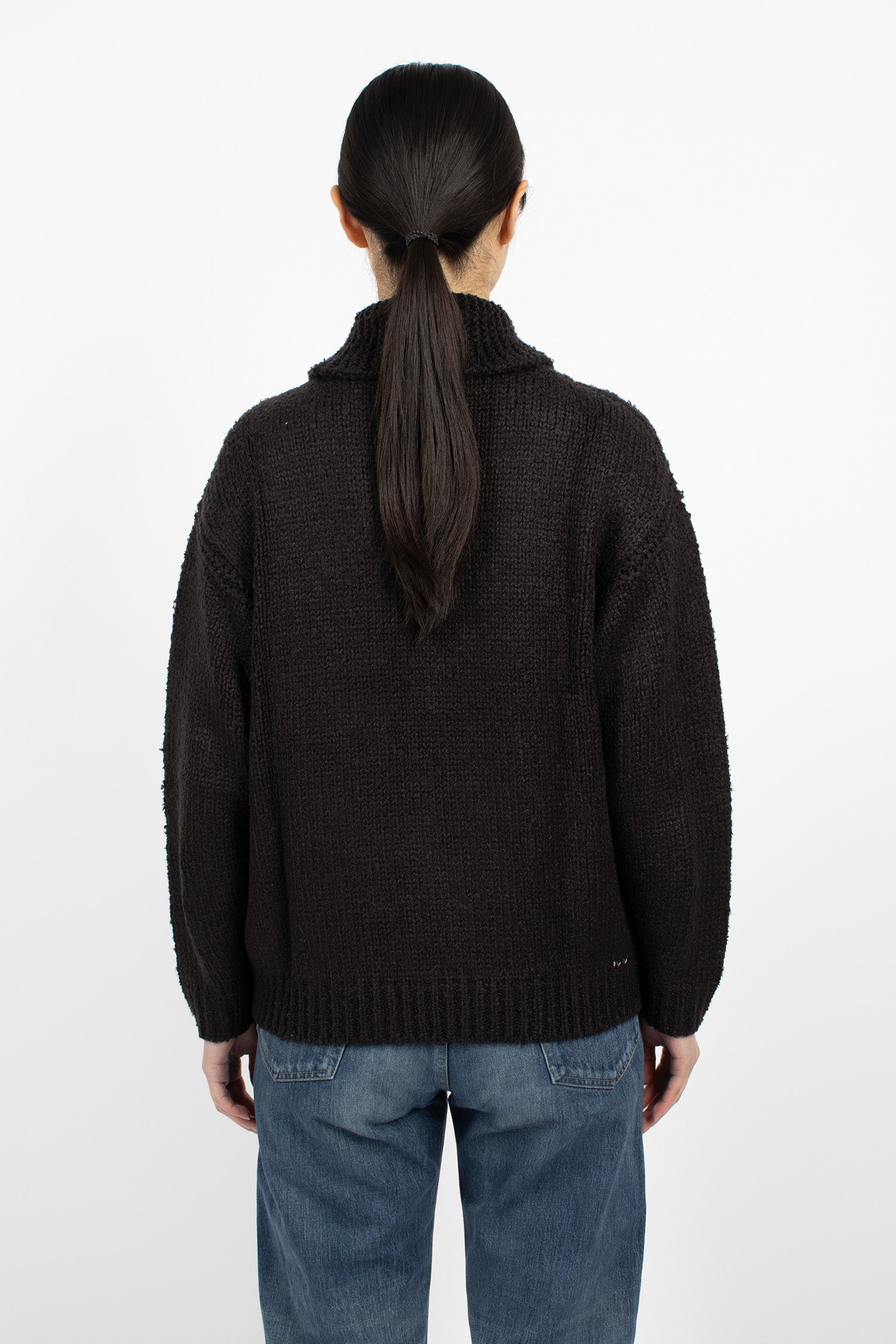 Cowichan Knit Cardigan Black