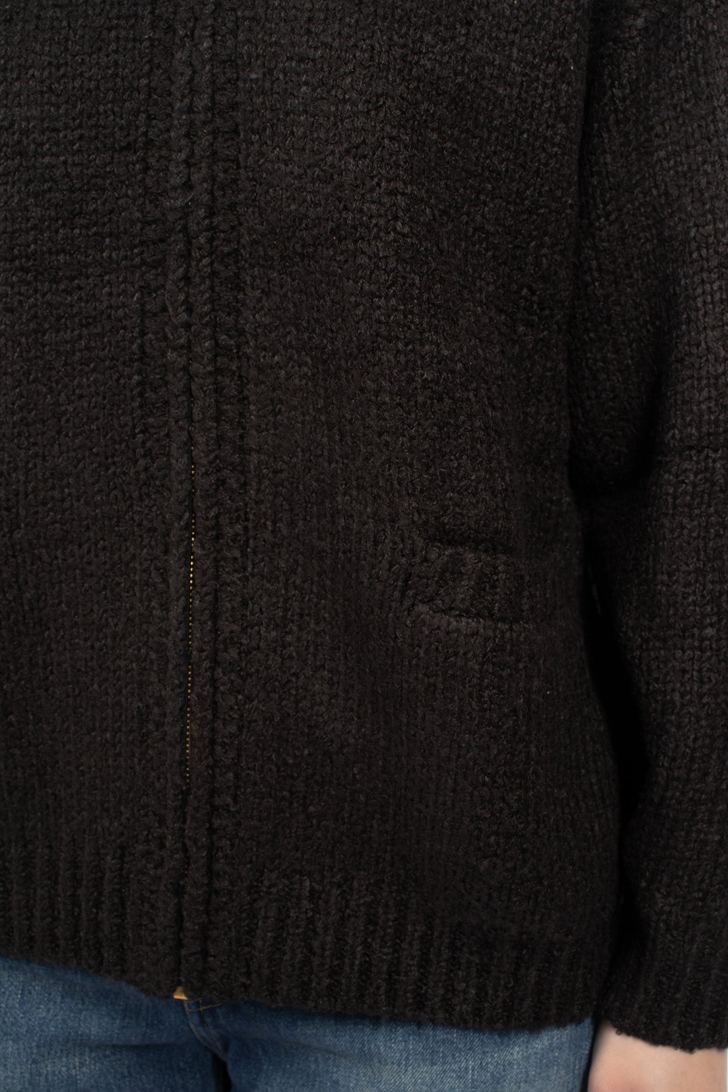 Cowichan Knit Cardigan Black
