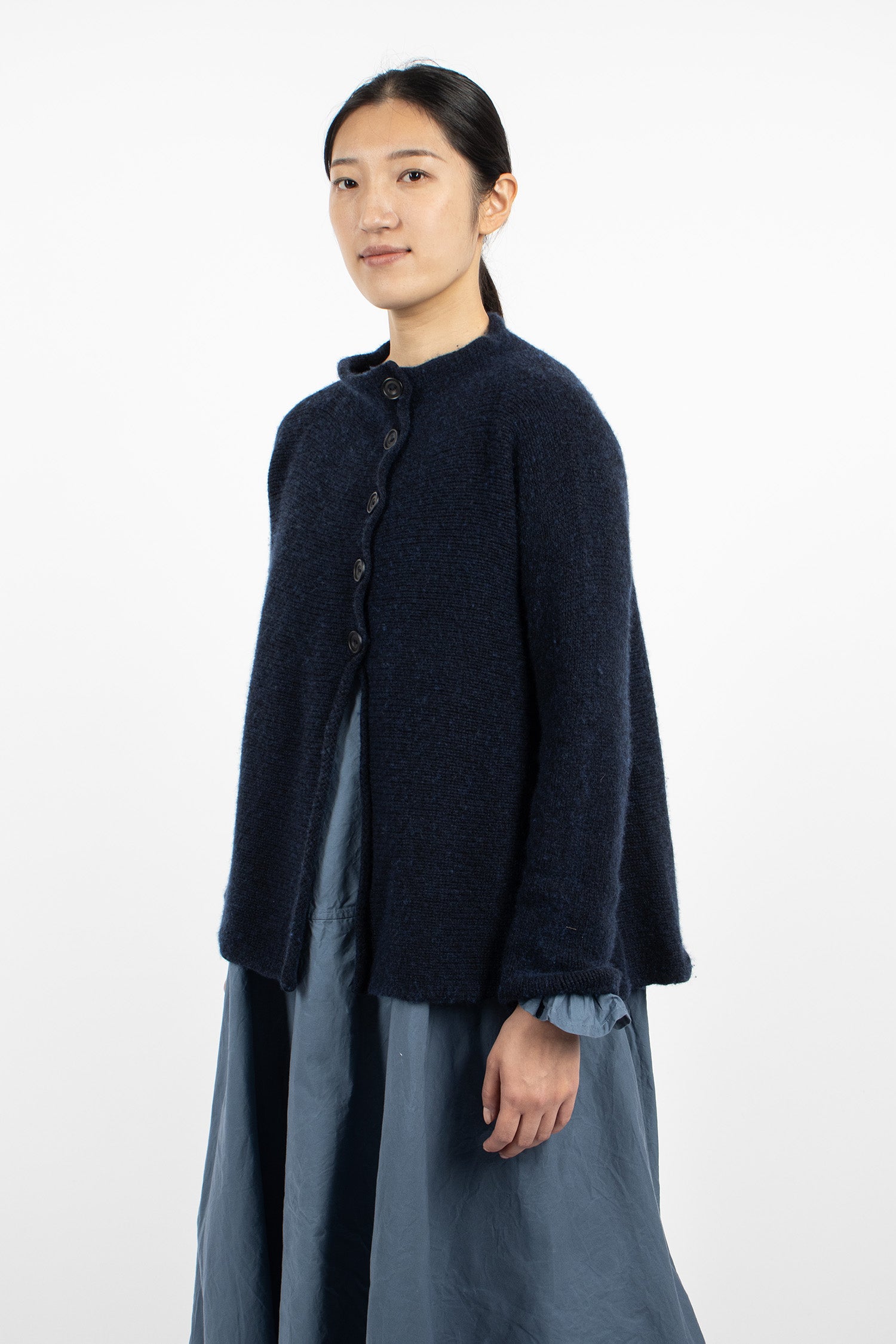 Chestnut Cashmere Cardigan Navy