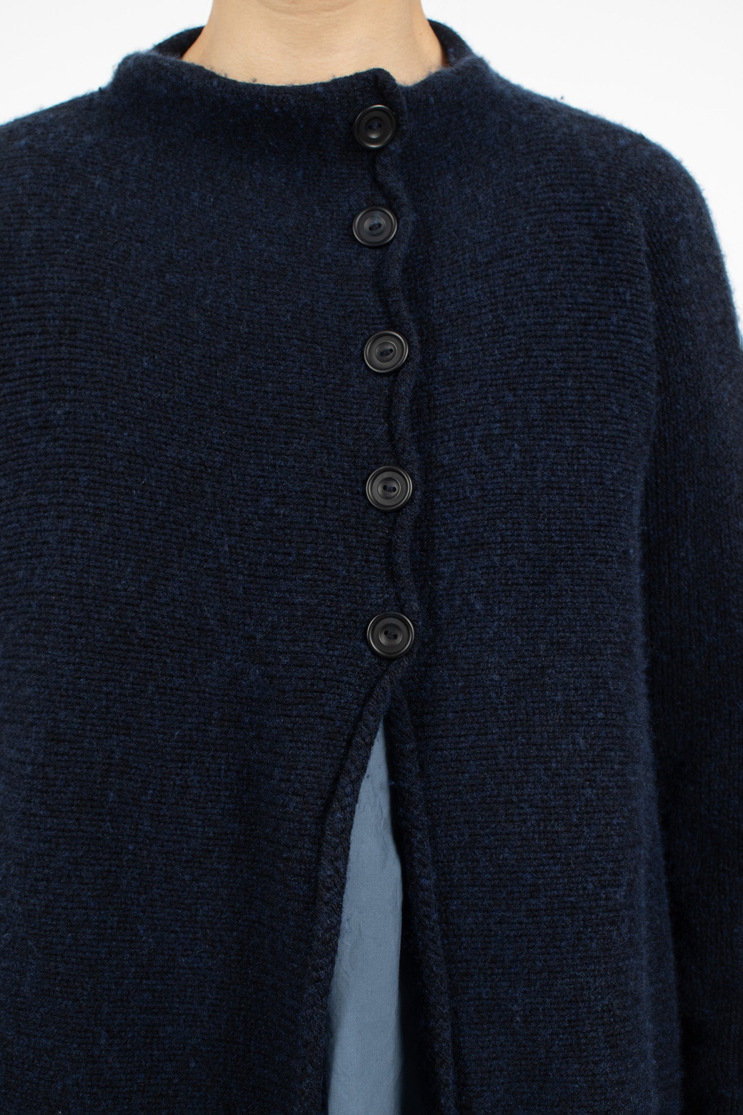 Chestnut Cashmere Cardigan Navy