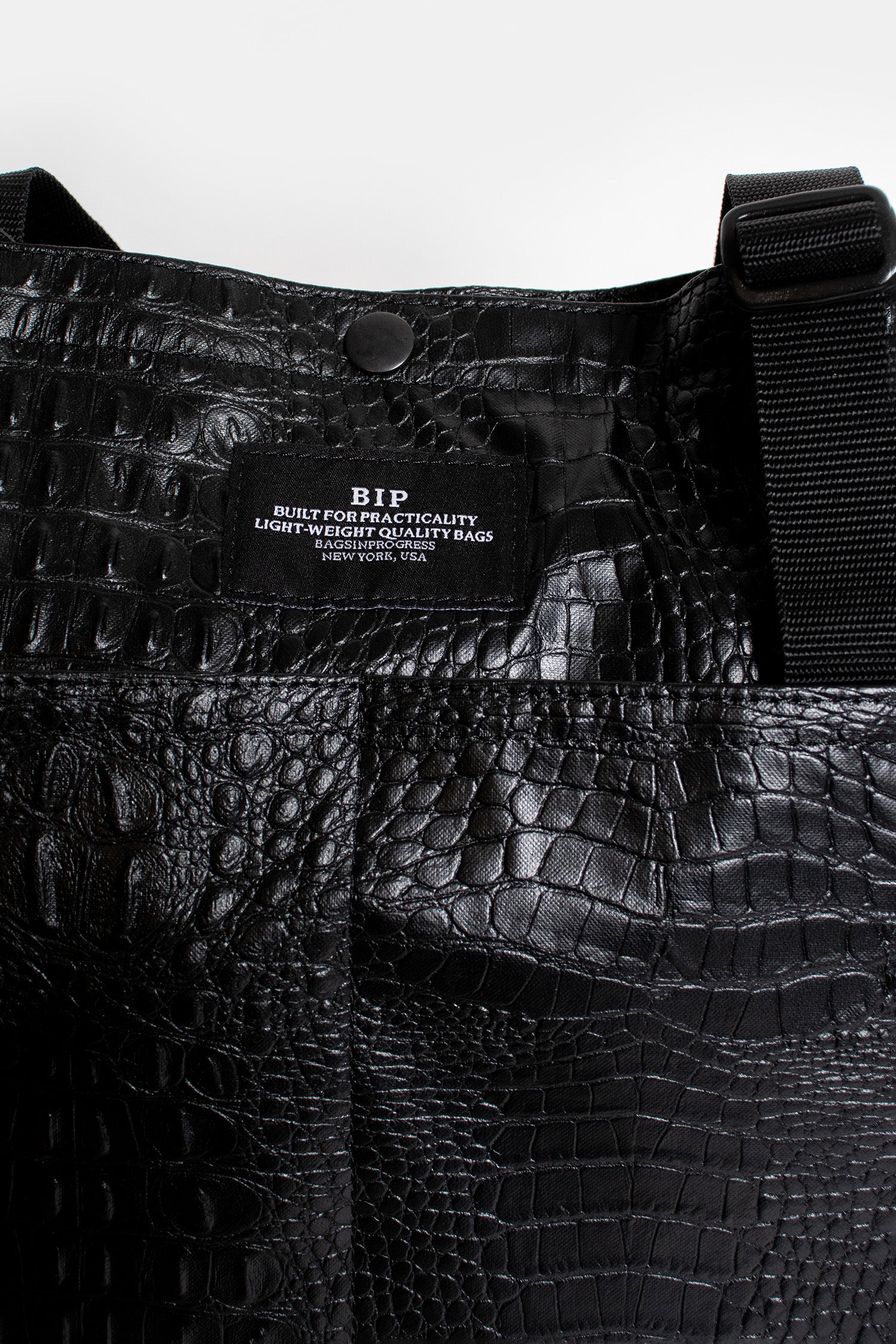 Carry-All Beach Bag Black Croco