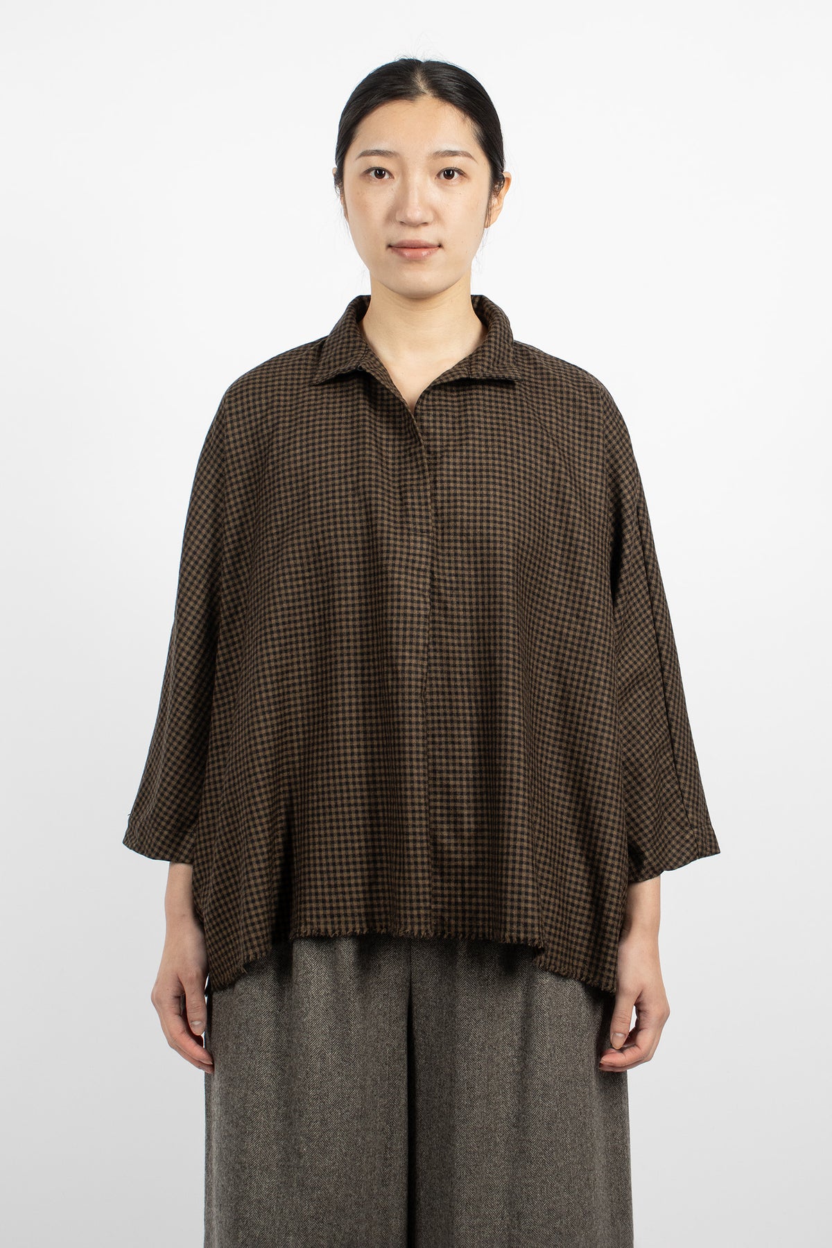 20.07.06 Wool Shirt Mix Brown 2