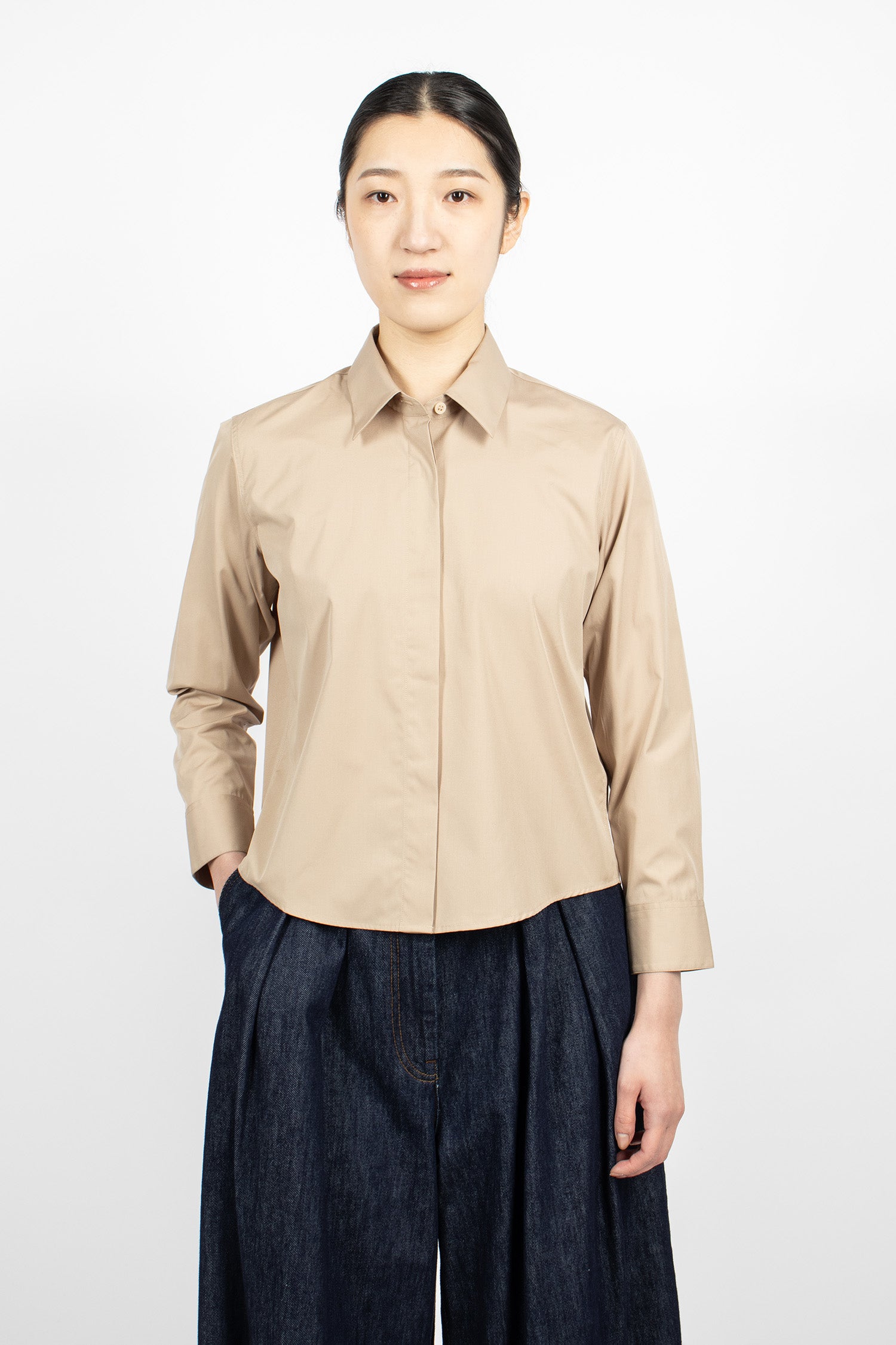 Boxy Mini Shirt Sand