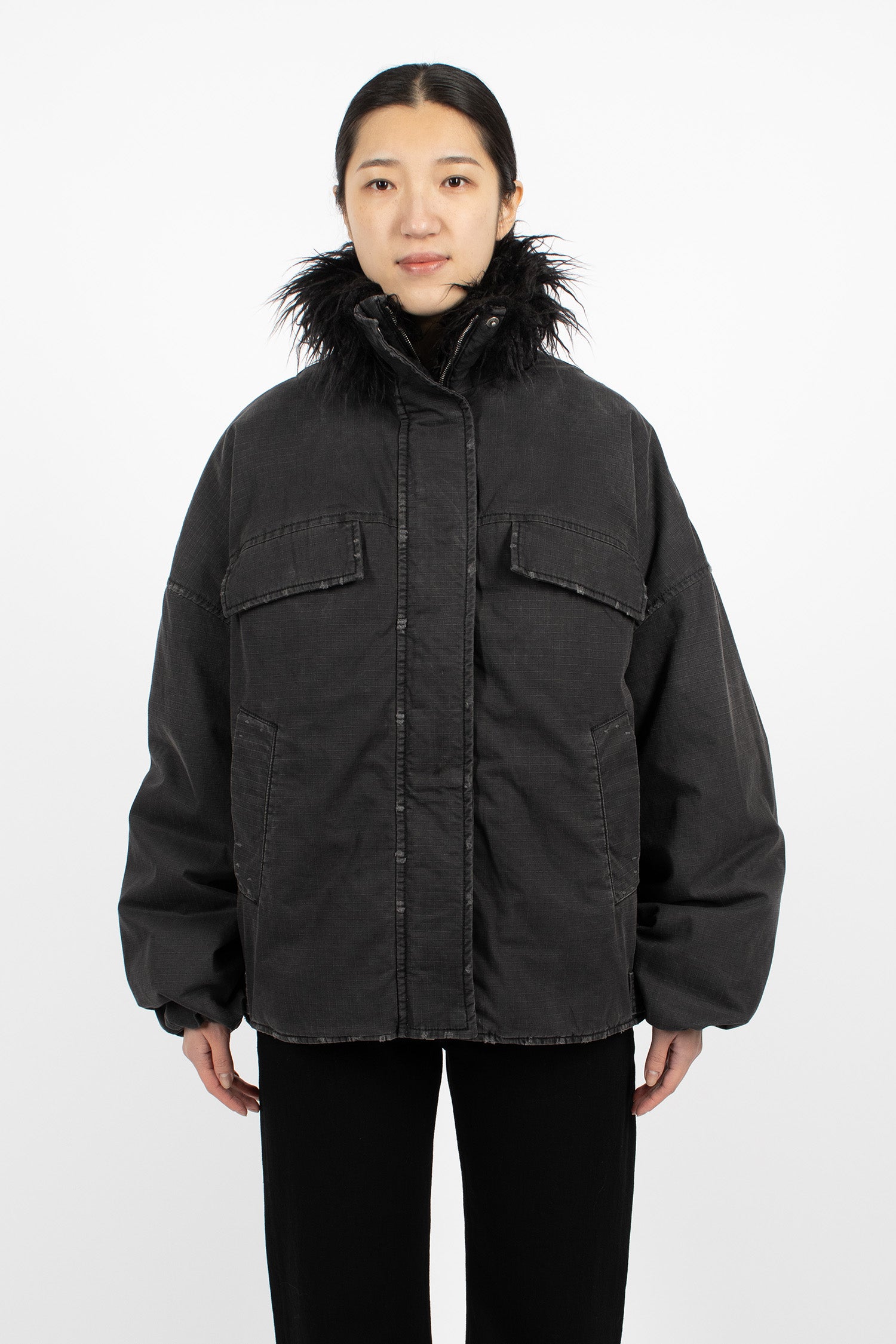 Coated Jacket Black