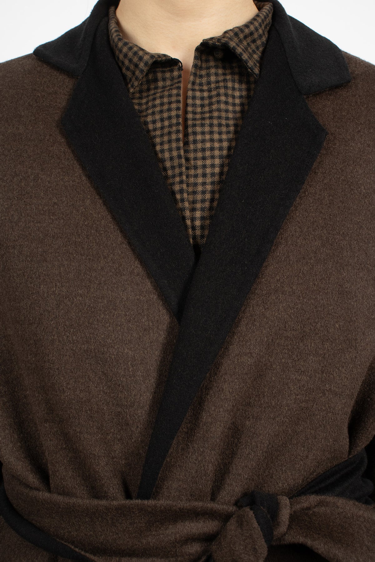 Gladiolus Reversible Long Coat Black/Brown