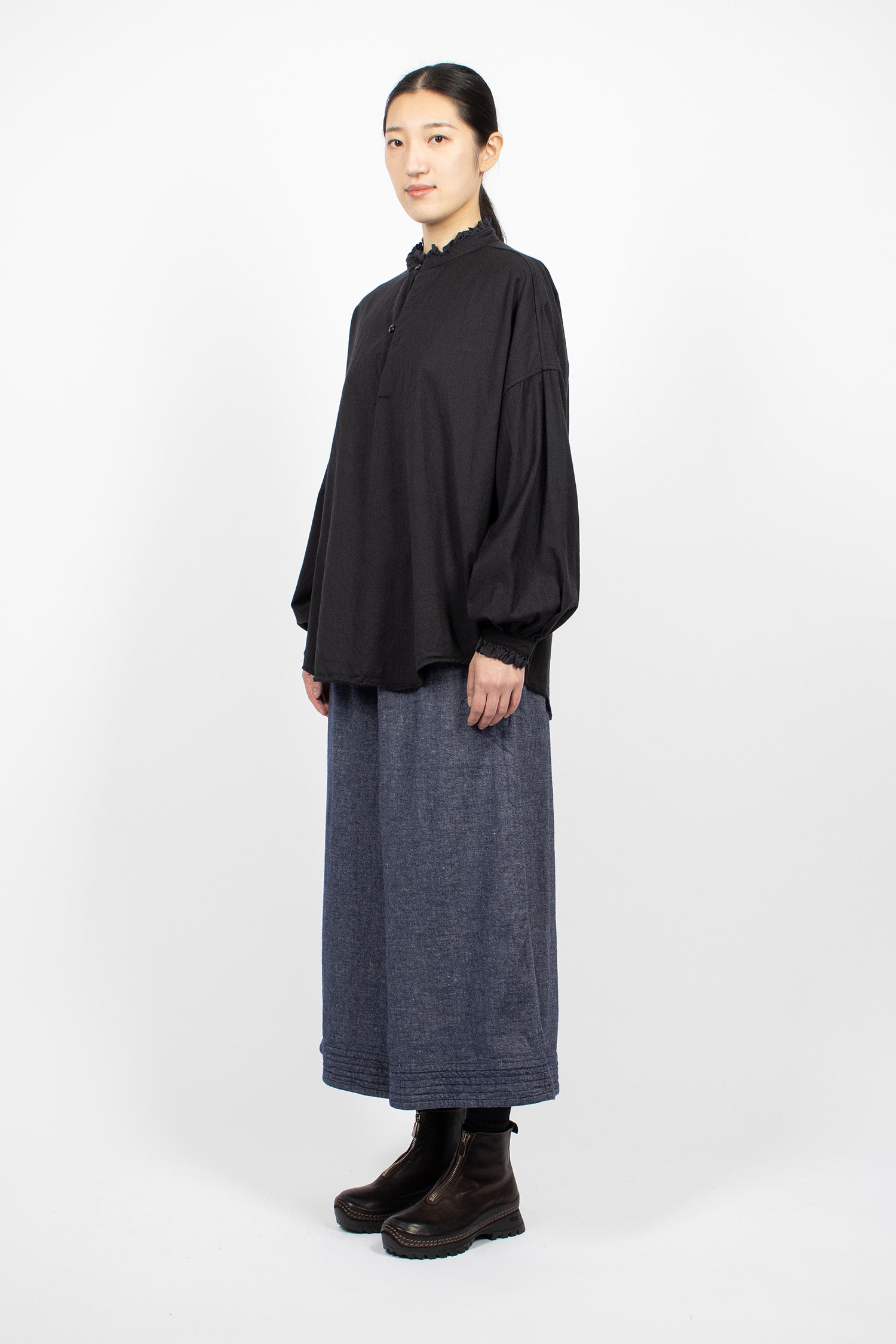 Coulisse Linen/Wool Pants Blue