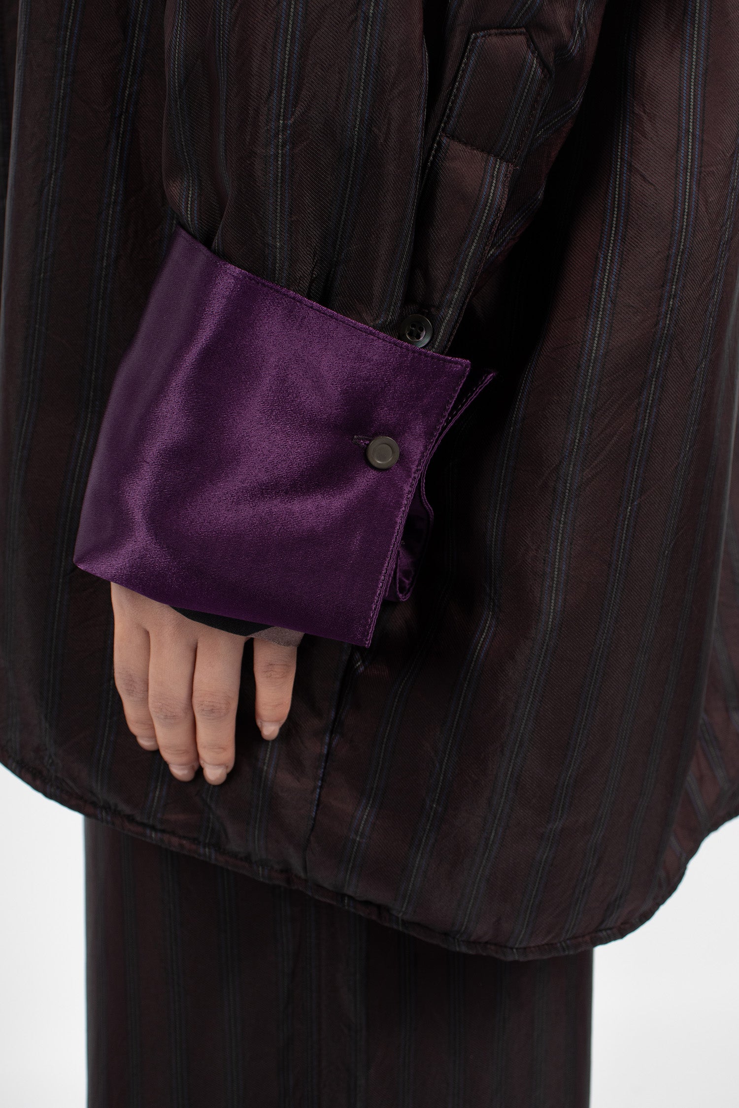 Oversized Padded Shirt Burgundy