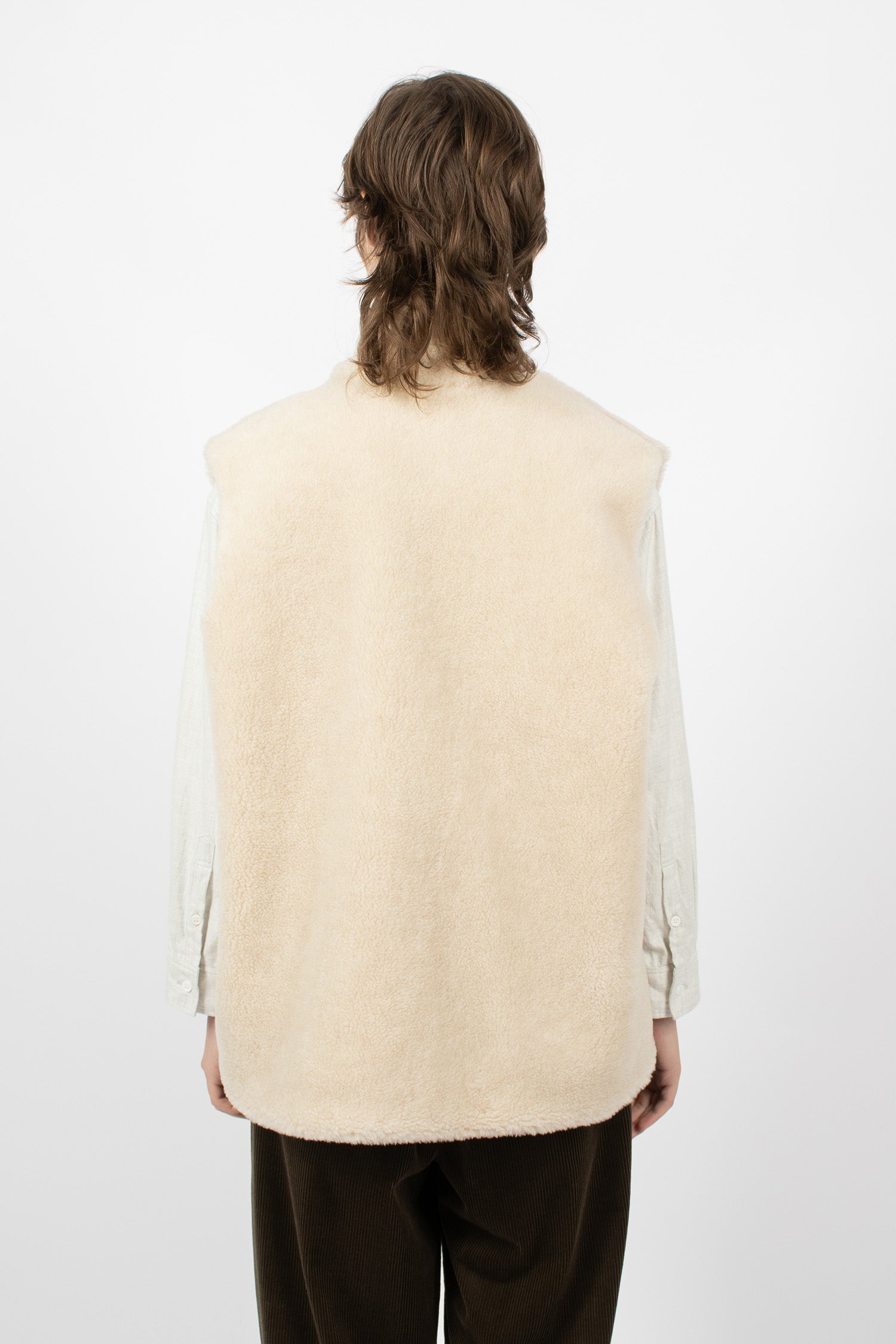 High Neck Over Vest Oatmeal