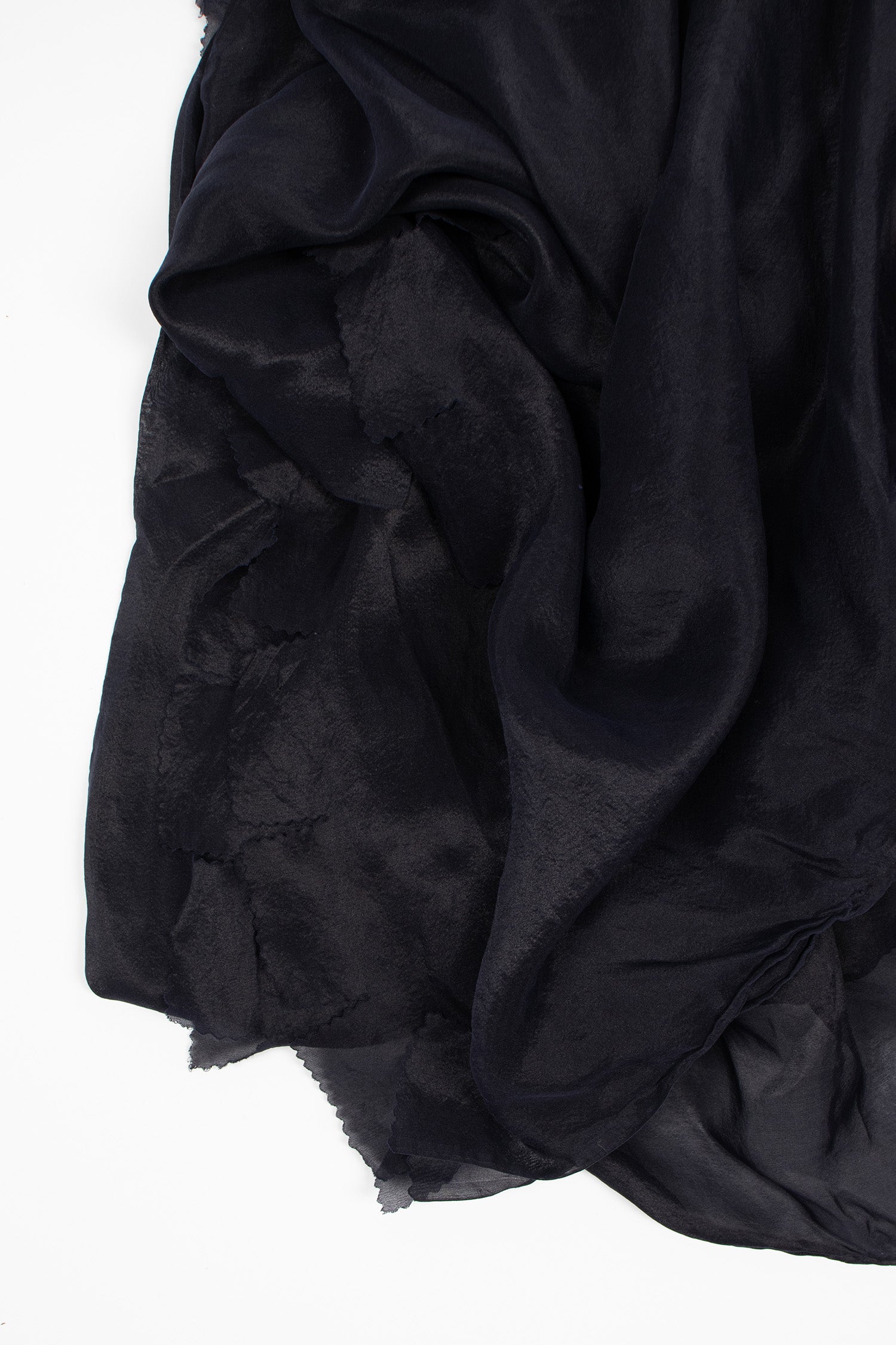 Silk Habotai Light Scarf Dark Navy