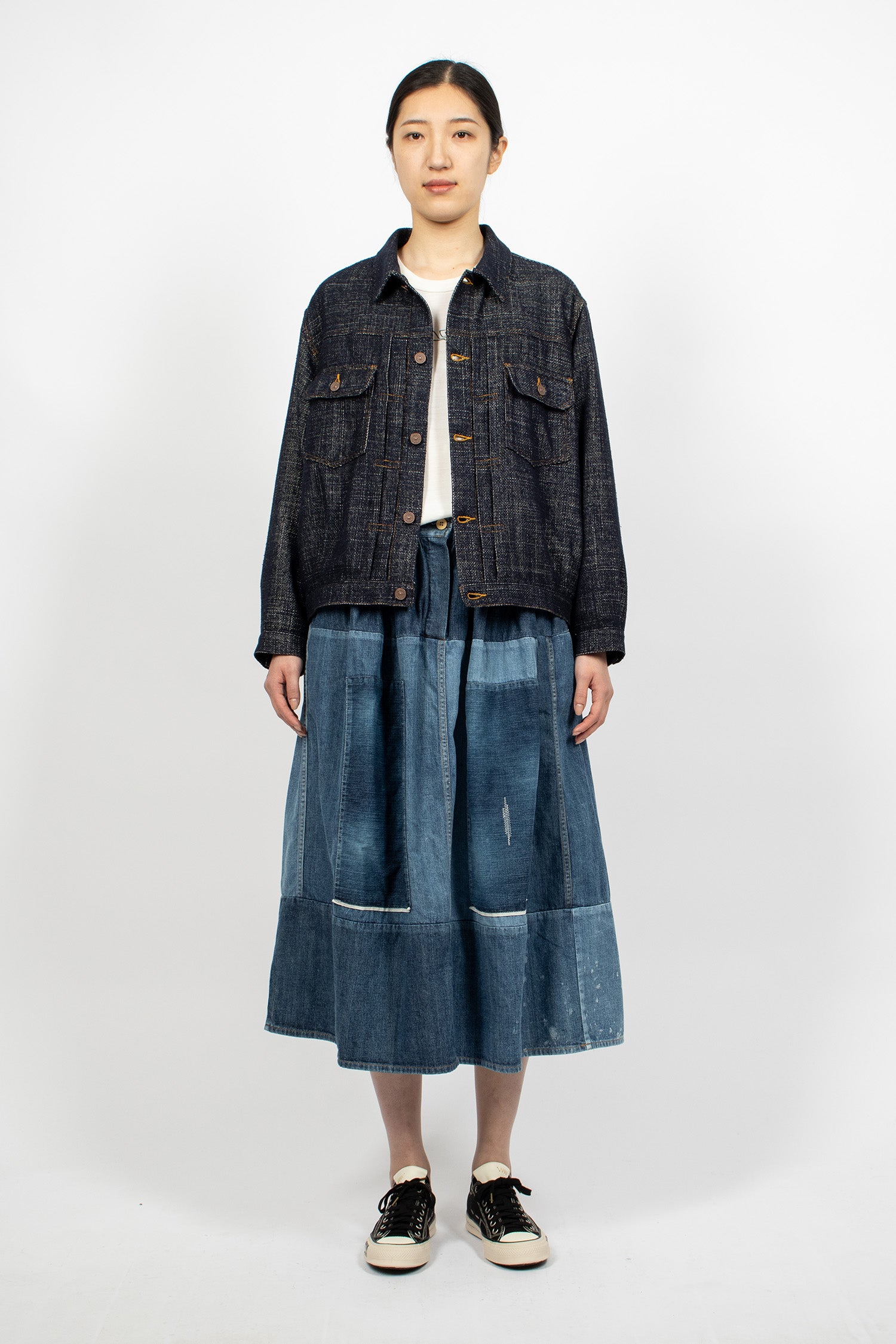 101X Woven Denim Silk Jacket Navy