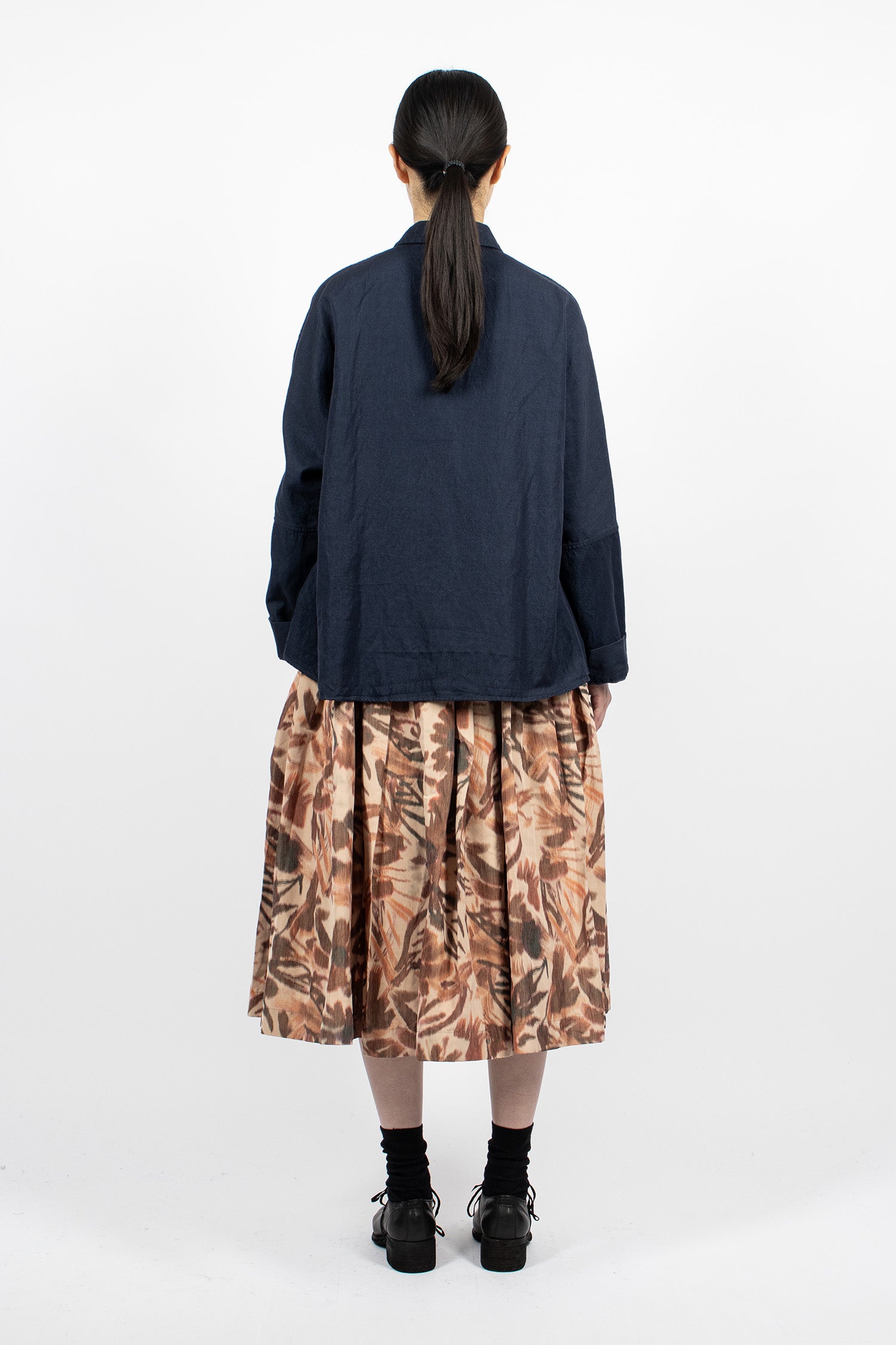 Double Rideaux Skirt Ikat Reds