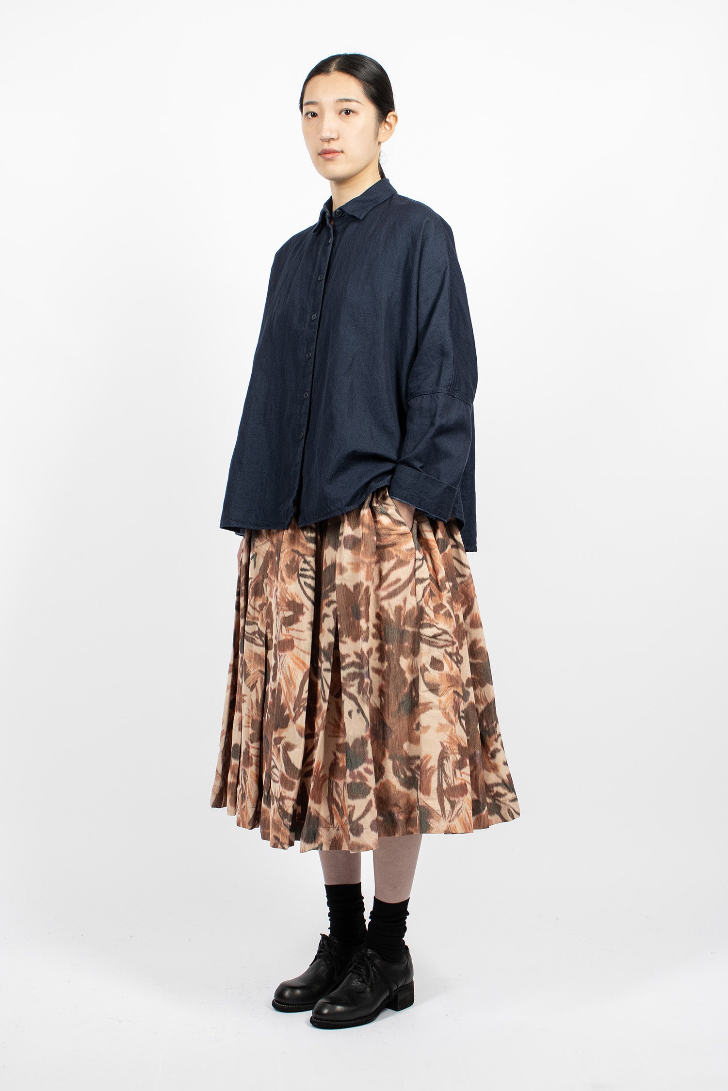 Double Rideaux Skirt Ikat Reds